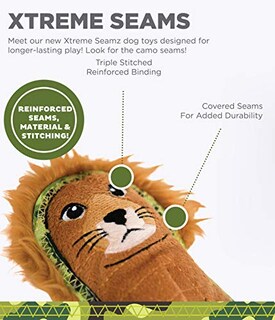 Foto 4 | Juguete Para Perros Outward Hound Xtreme Seamz Lion Squeaky Reforzado - Venta Internacional.
