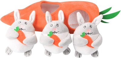 Foto 1 | Juguete Interactivo Para Perros Huoguo Hide And Seek Con 3 Conejitos Chirriantes - Venta Internacional.