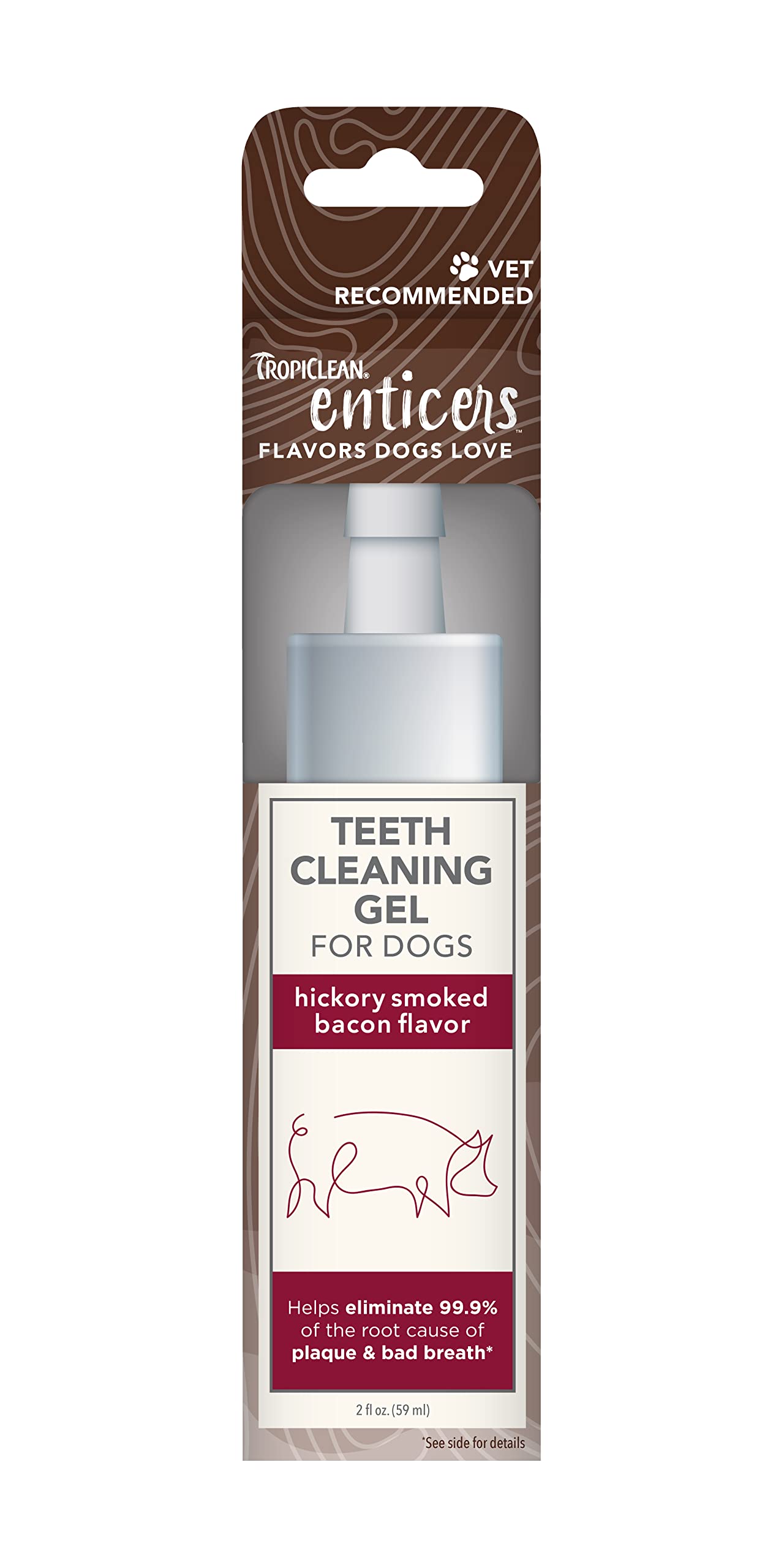 Gel Limpiador De Dientes Para Perros Tropiclean Enticers, 60 Ml - Venta Internacional.