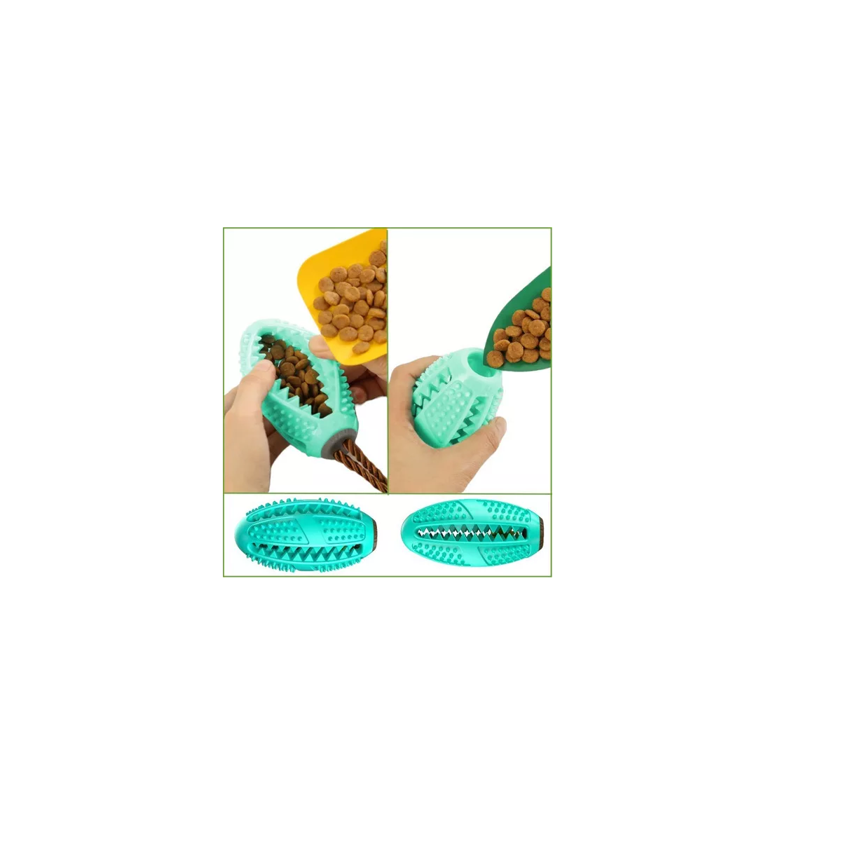 Foto 3 pulgar | Mordedera Para Perro Limpia Dientes Juguete Doble Rellenable Eo Safe Imports Esi-18344 Verde