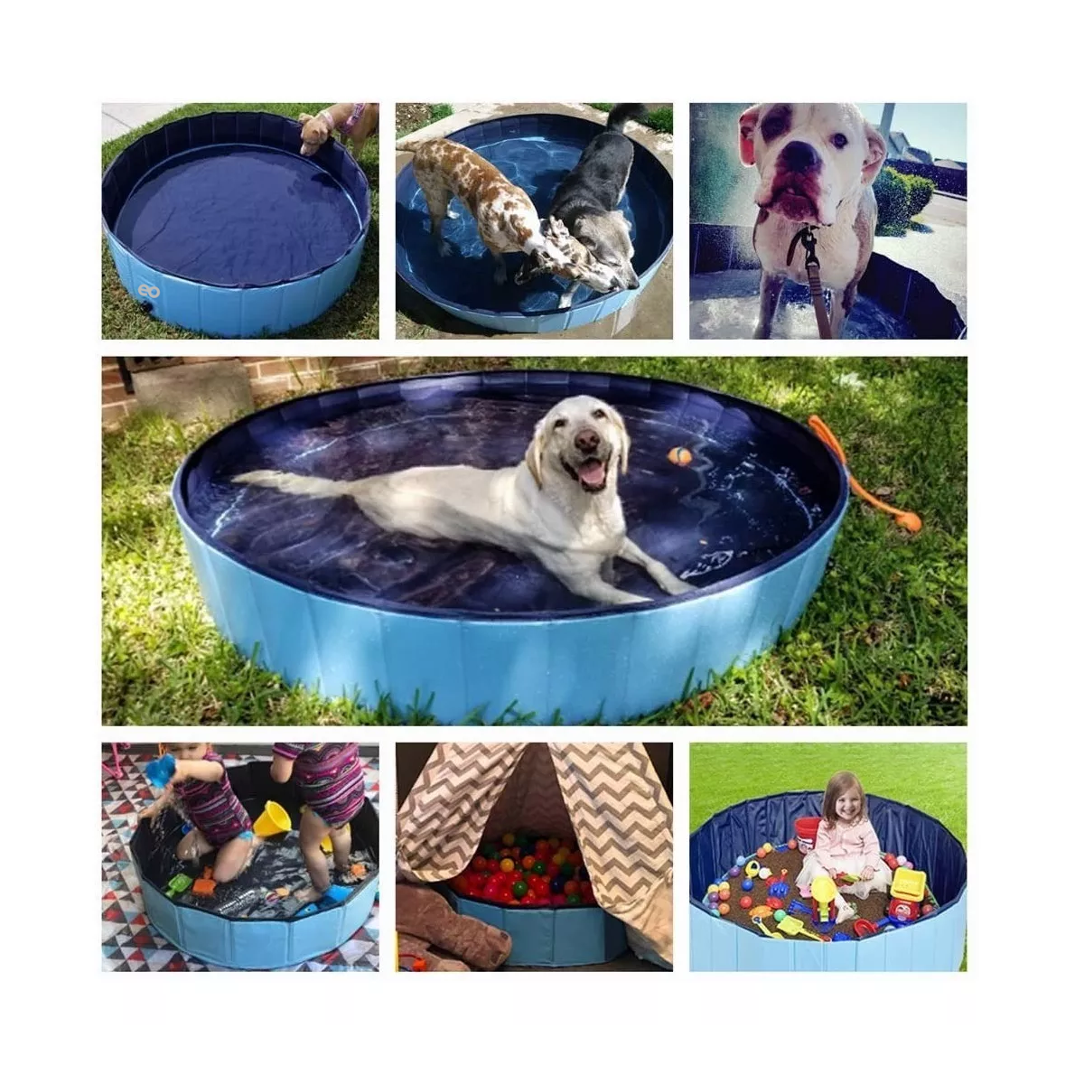 Foto 4 pulgar | Alberca Plegable Para Perro Mascota 80x20 Cm Eo Safe Imports Esi-8850-1 Azul