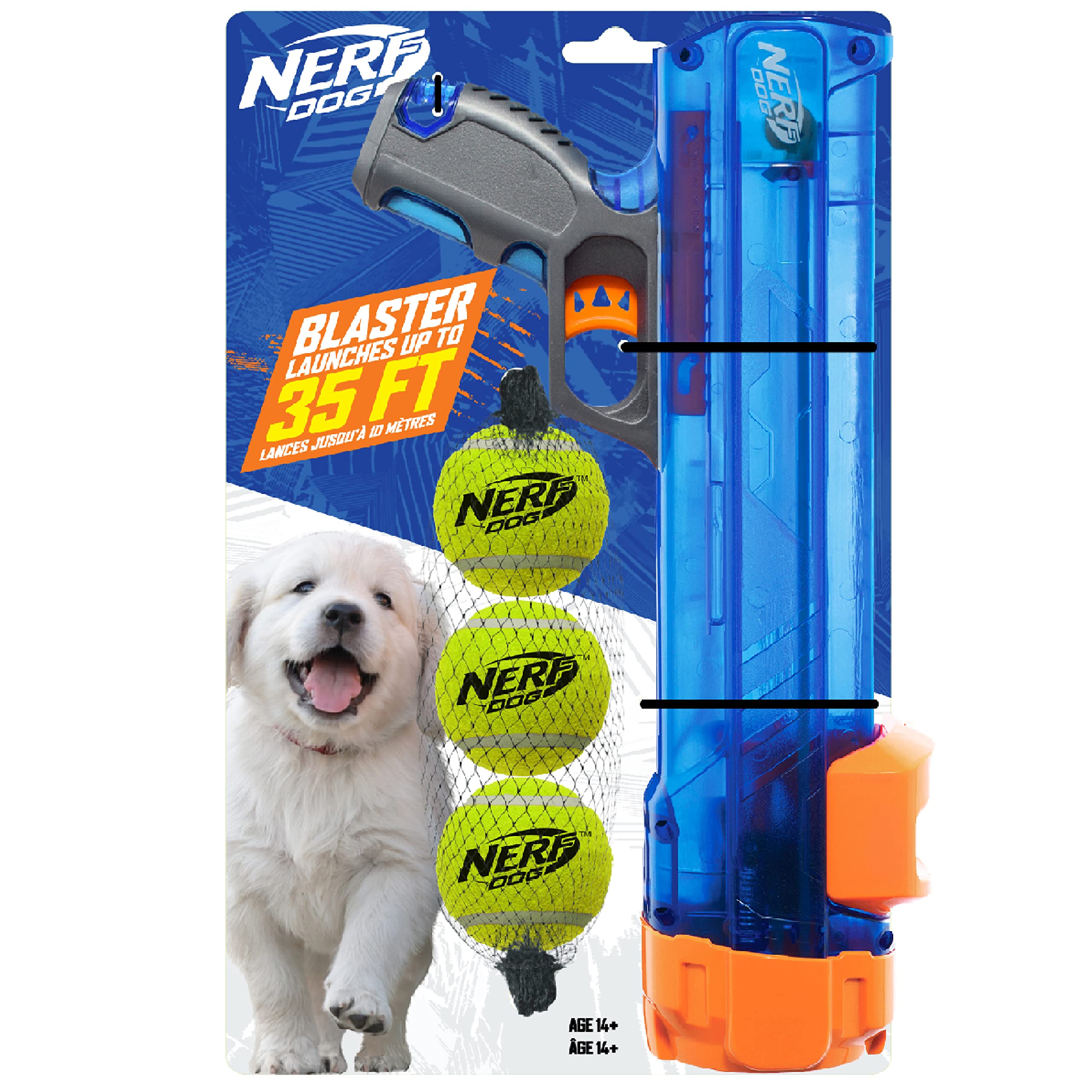 Foto 2 pulgar | Juguete Para Perros Tennis Blaster Nerf Dog Con 3 Minipelotas - Venta Internacional.