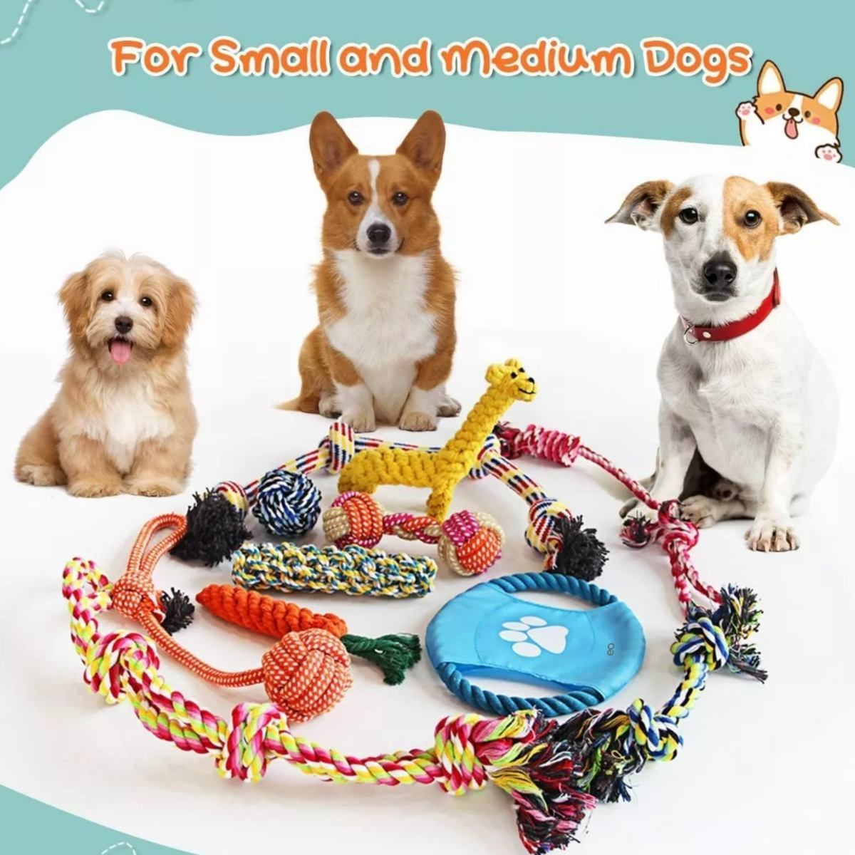 Foto 4 pulgar | Set Juguetes De Cuerda Para Perro Morder 10pz Eo Safe Imports Esi-7860-1 Multicolor