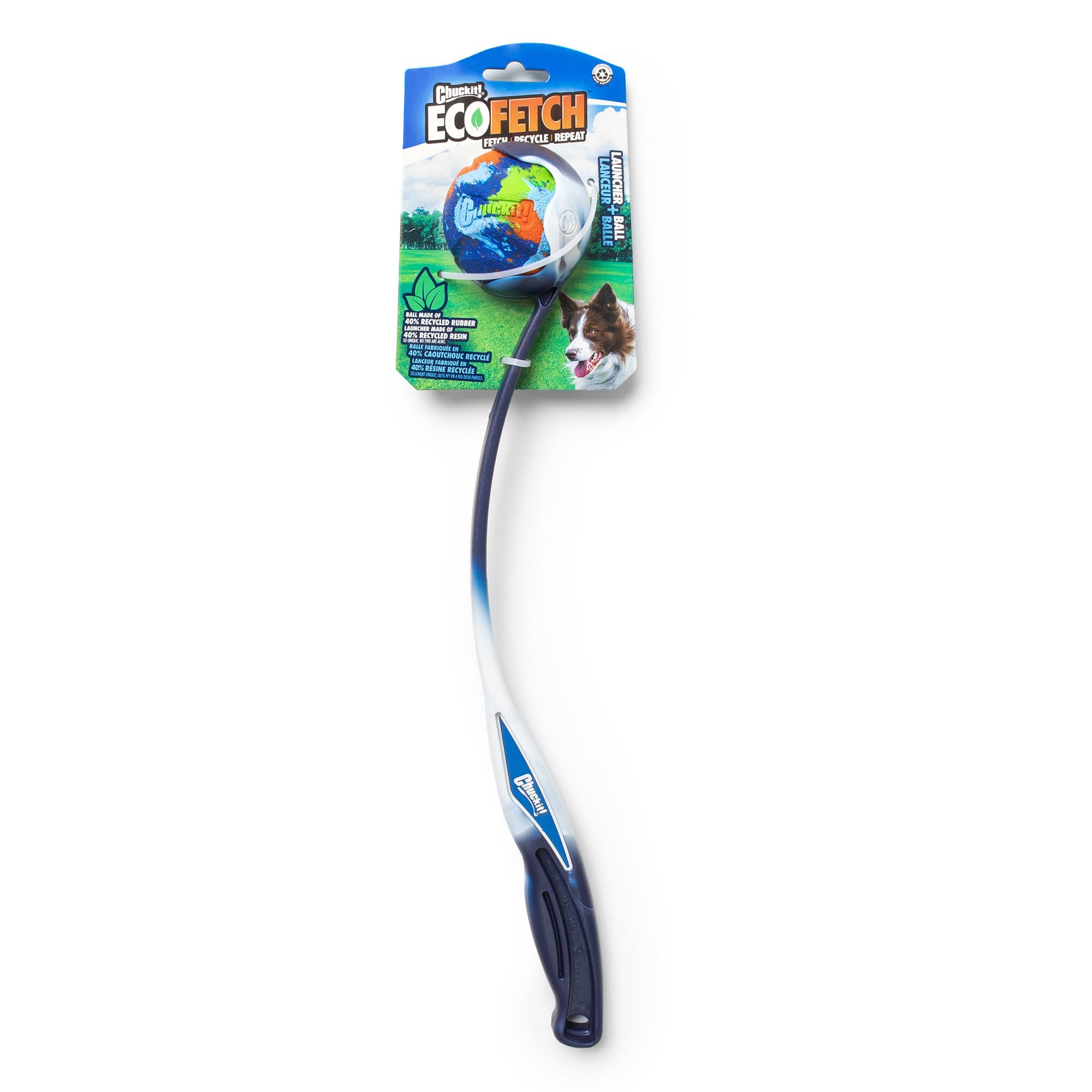 Foto 2 pulgar | Lanzador De Pelotas Para Perros Chuckit! Ecofetch Medium Para Perros De 20 A 60 Libras - Venta Internacional.