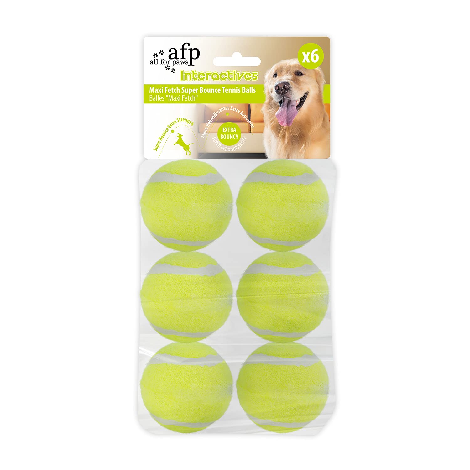 Foto 2 pulgar | Pelotas De Tenis Super Bounce Interactivas Para Perros All For Paws - Venta Internacional.