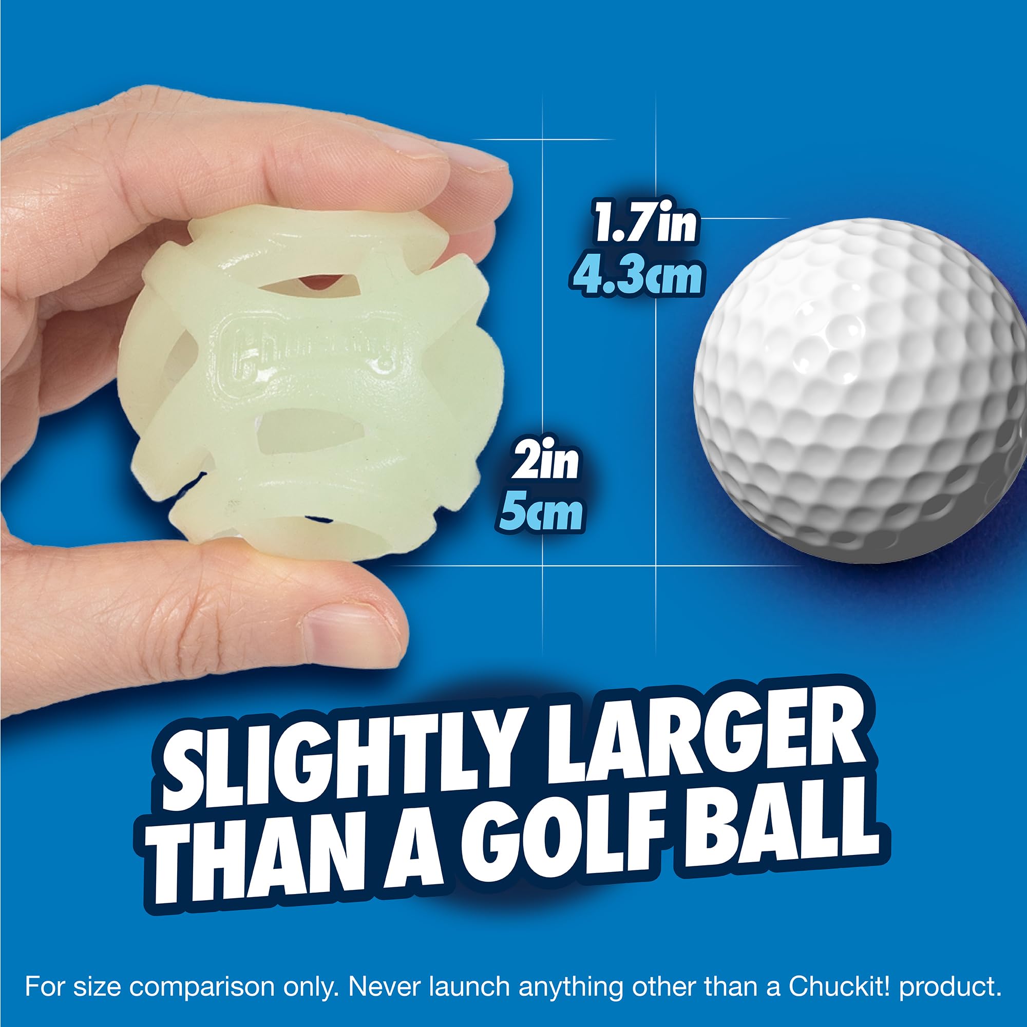 Foto 4 | Juguete Para Perros Chuckit! Air Glow Fetch Ball, Pequeña (5 Cm), Para Perros De 0 A 9 Kg - Venta Internacional.