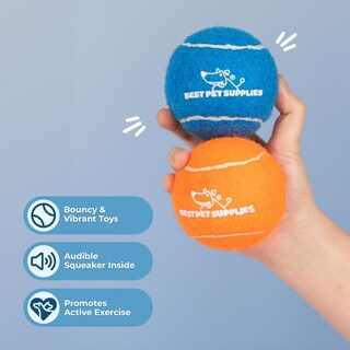Foto 3 | Squeaky Tennis Toys, Los Mejores Suministros Para Mascotas Para Perros, Paquete De 4 Unidades - Venta Internacional.