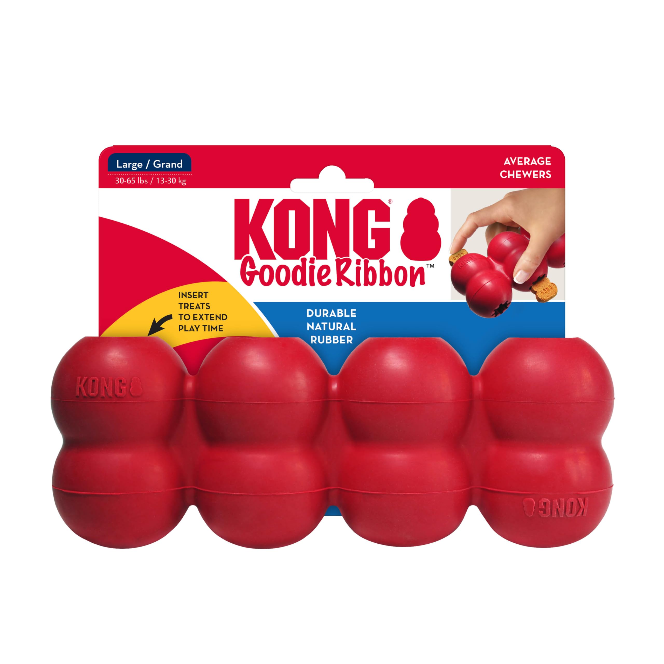 Foto 2 | Cinta De Goma Natural Dog Toy Kong Goodie Para Perros Grandes - Venta Internacional.