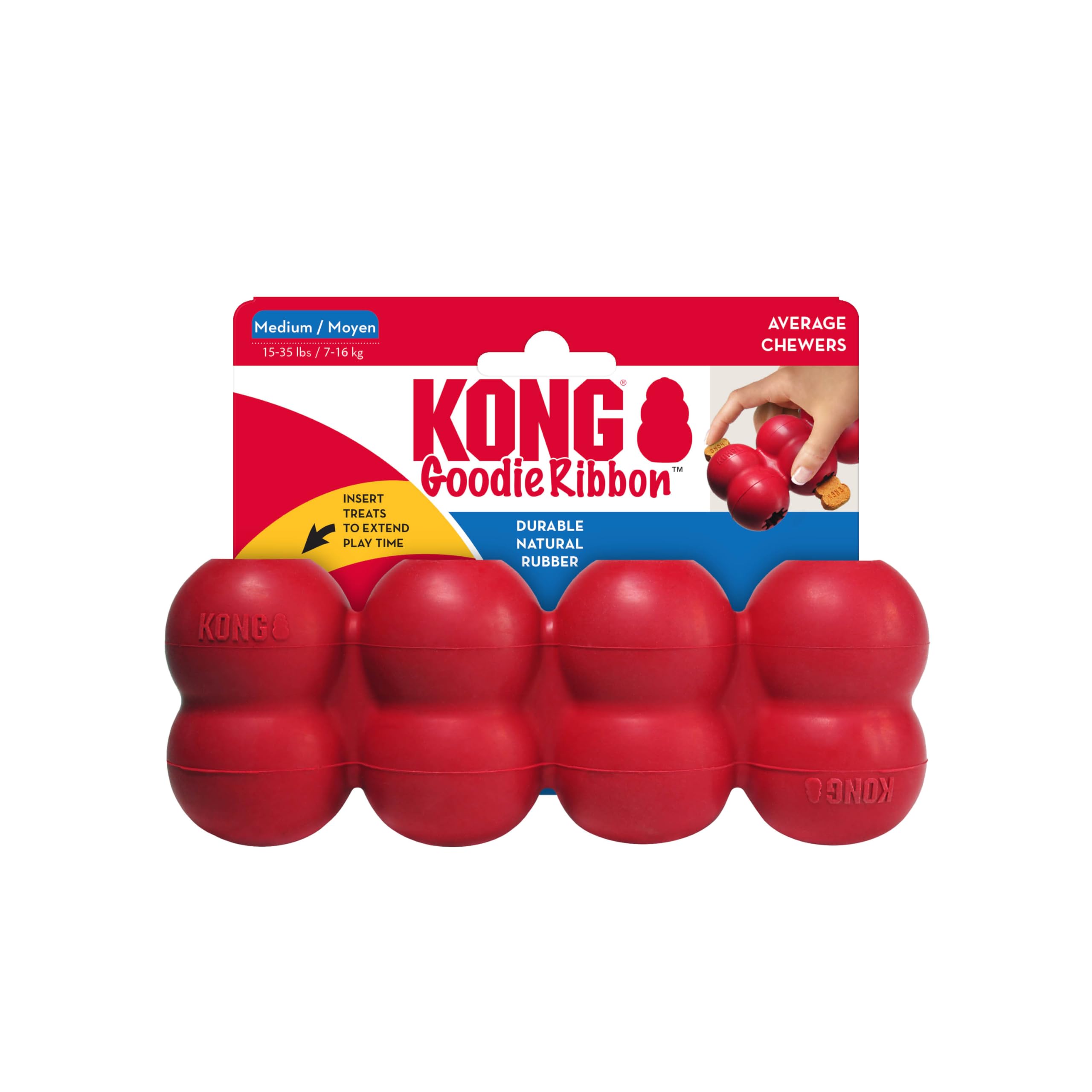 Foto 2 | Cinta De Goma Natural Dog Toy Kong Goodie Para Perros Medianos - Venta Internacional.