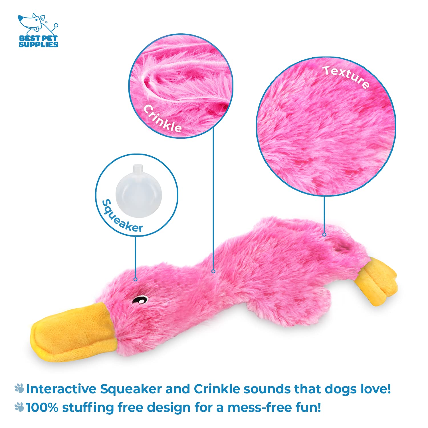 Foto 4 pulgar | Juguete Arrugado Para Perros, El Mejor Suministro Para Mascotas, Pato, Para Todas Las Razas - Venta Internacional.