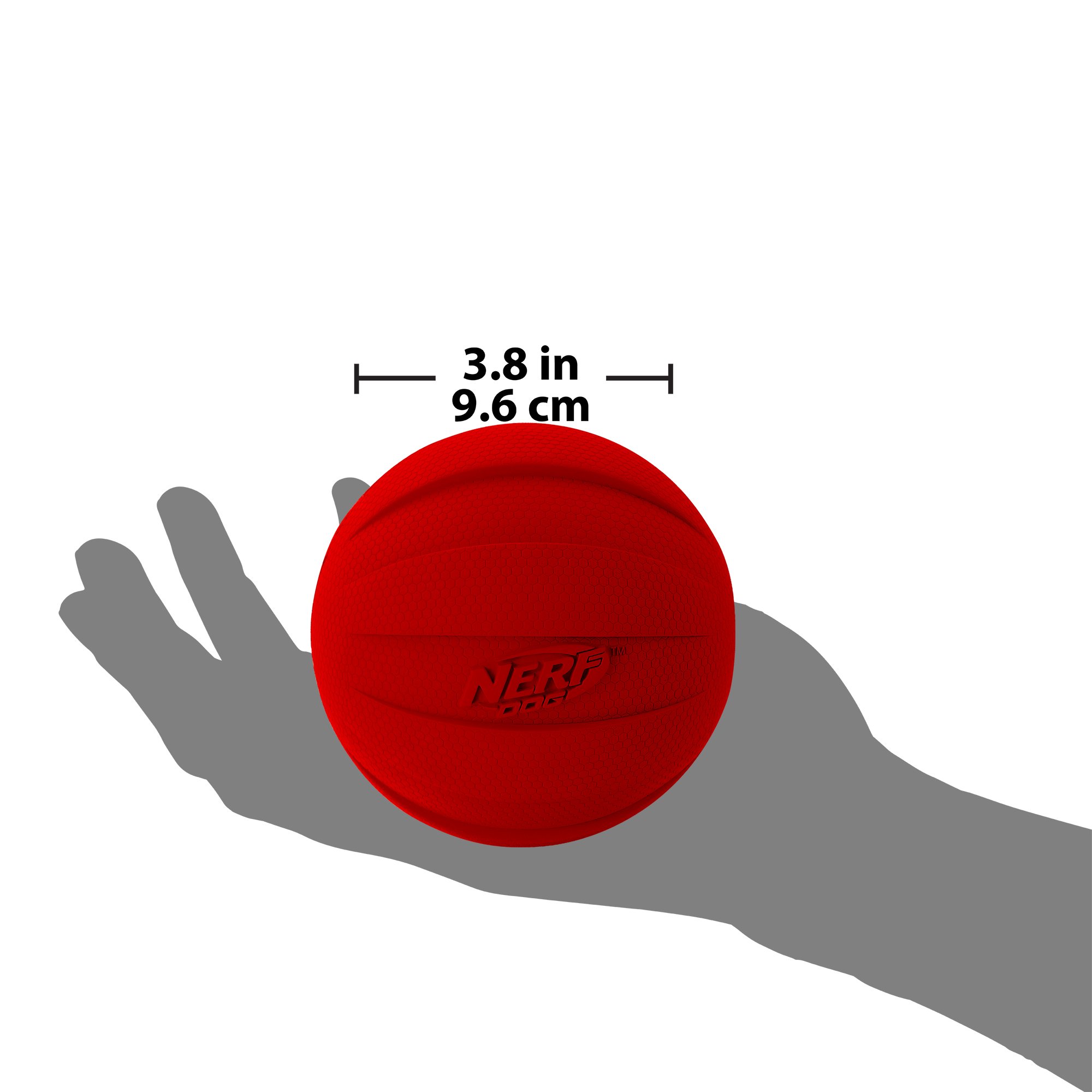 Foto 4 pulgar | Pelota De Goma Para Perros Nerf Dog Toy Con Chirriador Interactivo De 10 Cm, Color Rojo - Venta Internacional.