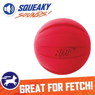 Foto 4 | Pelota De Goma Para Perros Nerf Dog Toy Con Chirriador Interactivo De 10 Cm, Color Rojo - Venta Internacional.
