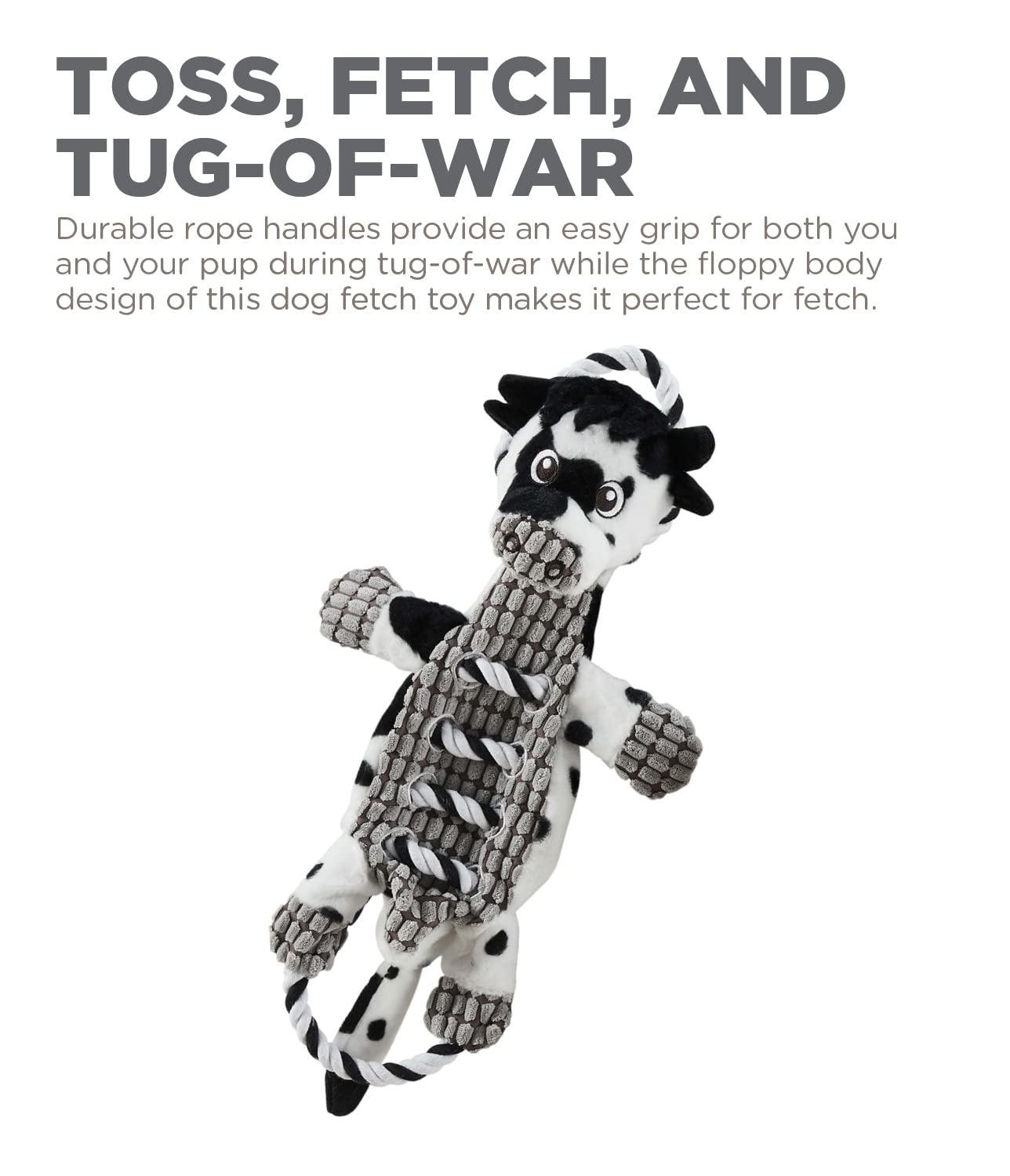 Foto 7 pulgar | Juguete De Peluche Interactivo Outward Hound Ropes-a-go-go Cow - Venta Internacional.