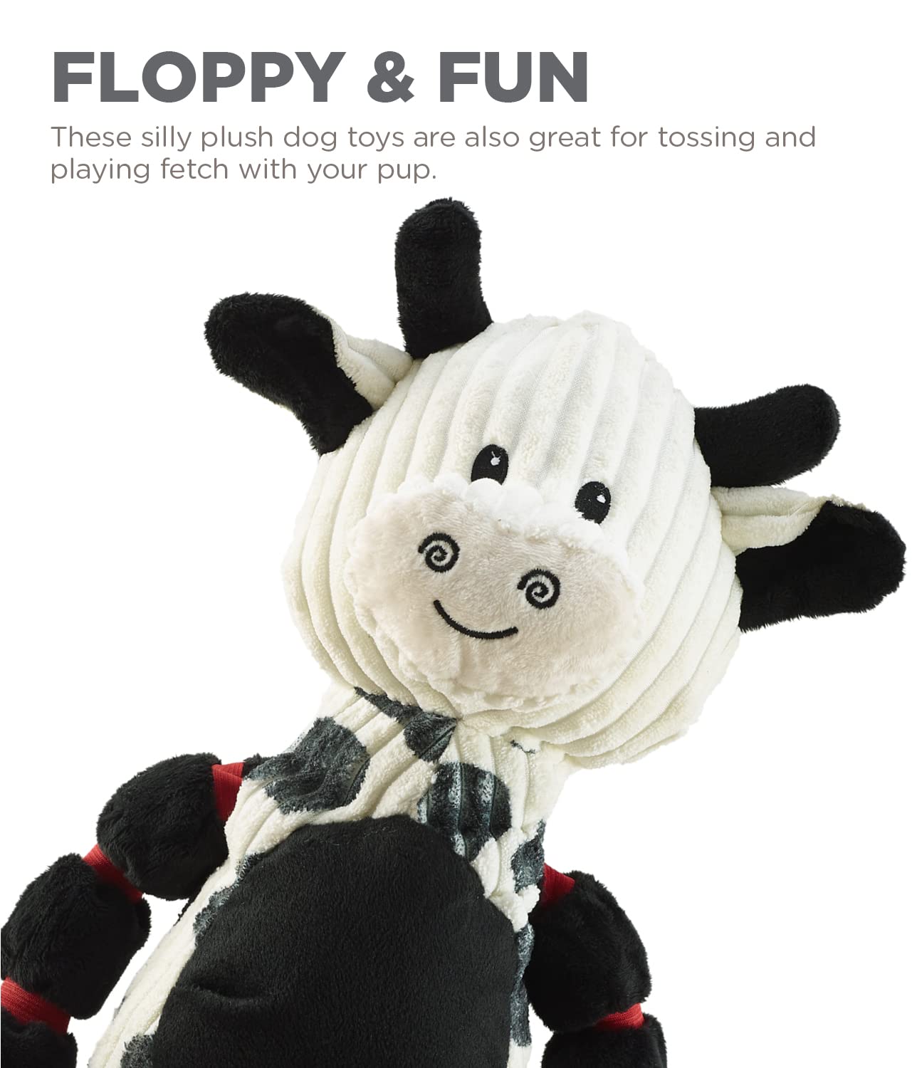 Foto 6 pulgar | Juguete Para Perros Outward Hound Thunda Tugga Cow Plush & Squeaky - Venta Internacional.