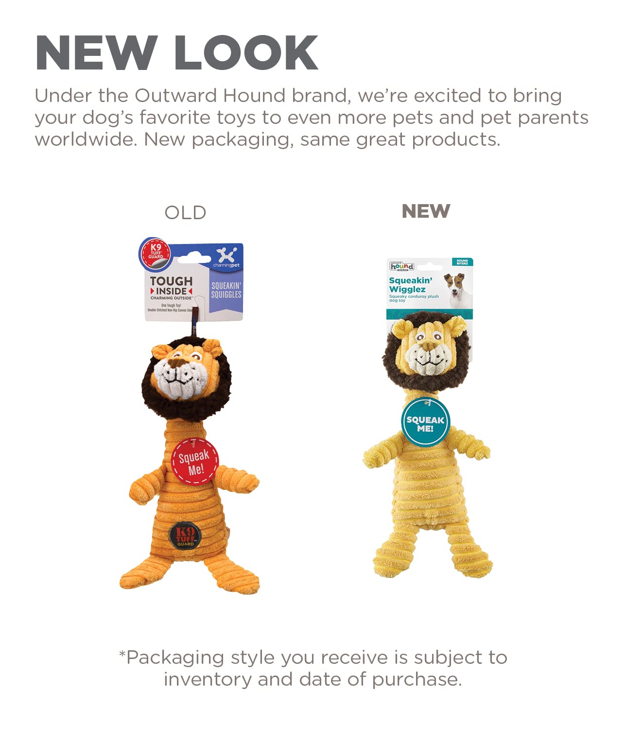 Foto 2 | Juguete De Peluche Para Perros Outward Hound Squeakin' Squiggles Lion - Venta Internacional.
