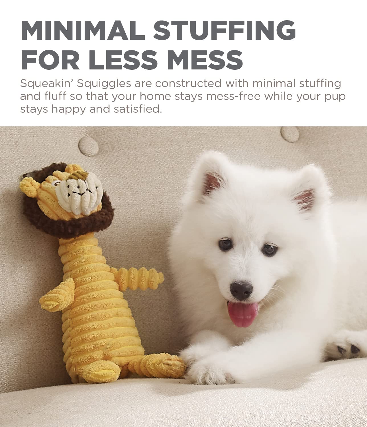 Foto 5 | Juguete De Peluche Para Perros Outward Hound Squeakin' Squiggles Lion - Venta Internacional.