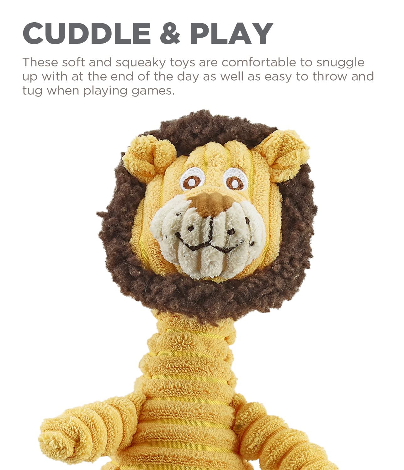 Foto 7 pulgar | Juguete De Peluche Para Perros Outward Hound Squeakin' Squiggles Lion - Venta Internacional.
