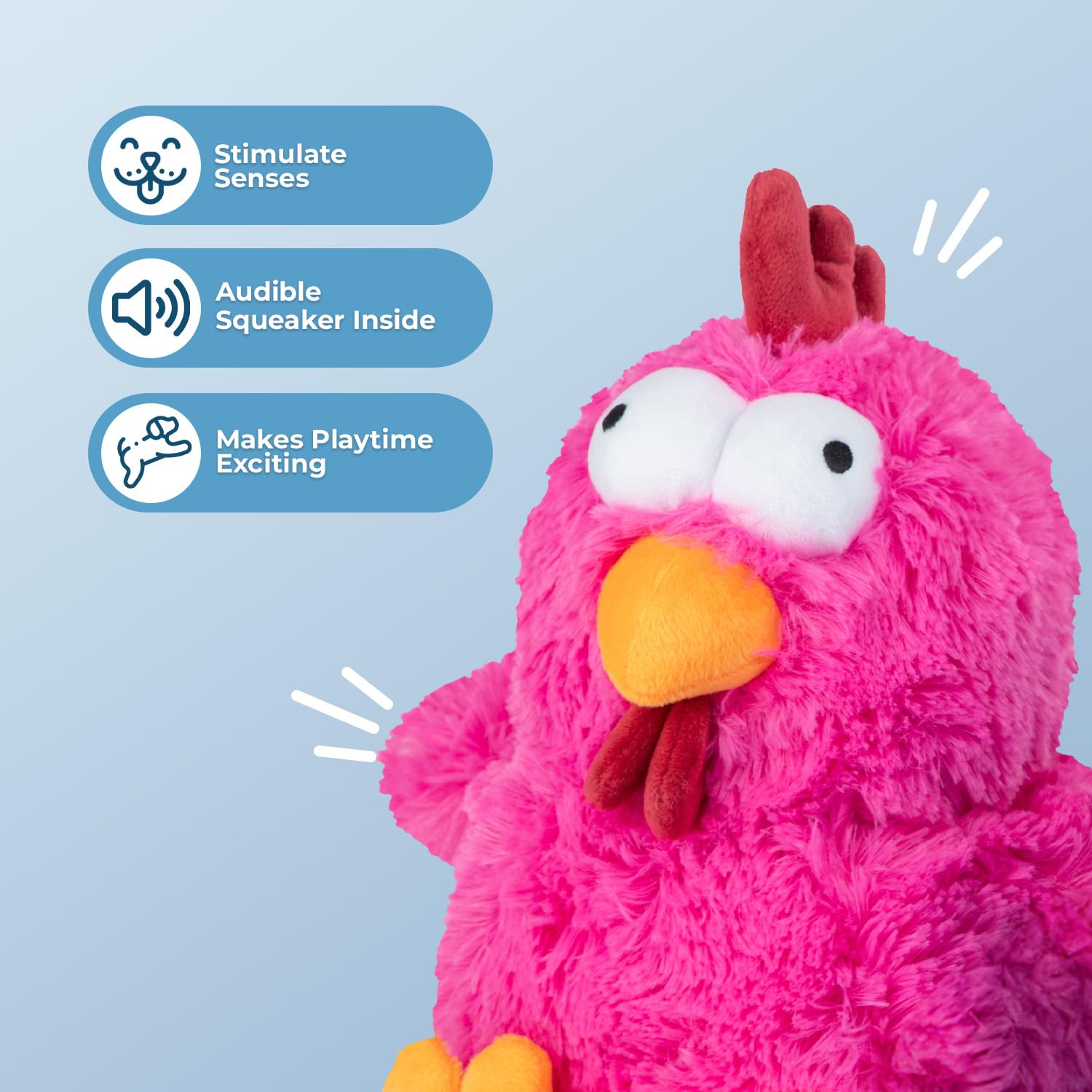 Foto 3 pulgar | Peluche Interactivo Squeaky Best Pet Supplies Mrs. Cluck - Venta Internacional.