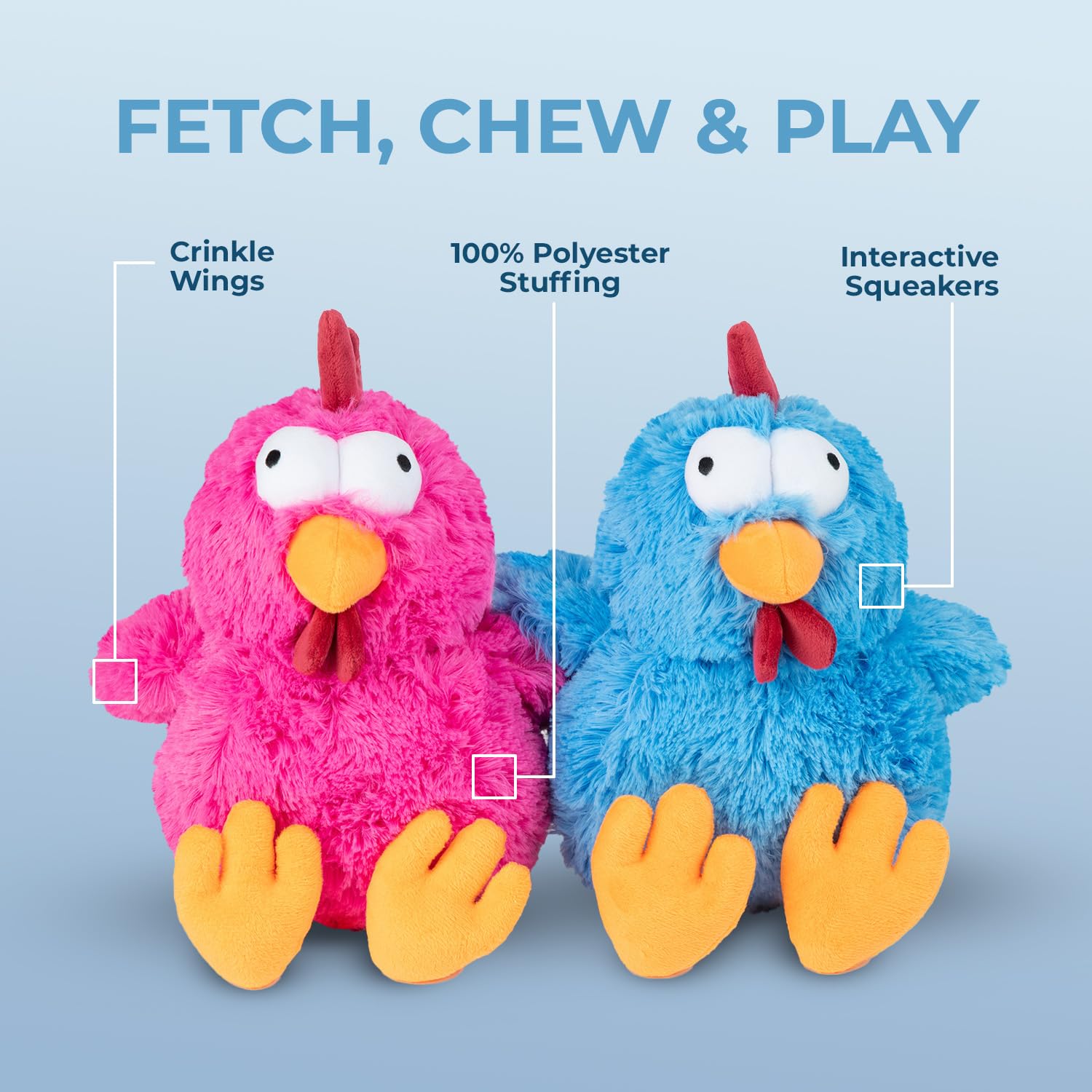 Foto 4 pulgar | Peluche Interactivo Squeaky Best Pet Supplies Mrs. Cluck - Venta Internacional.