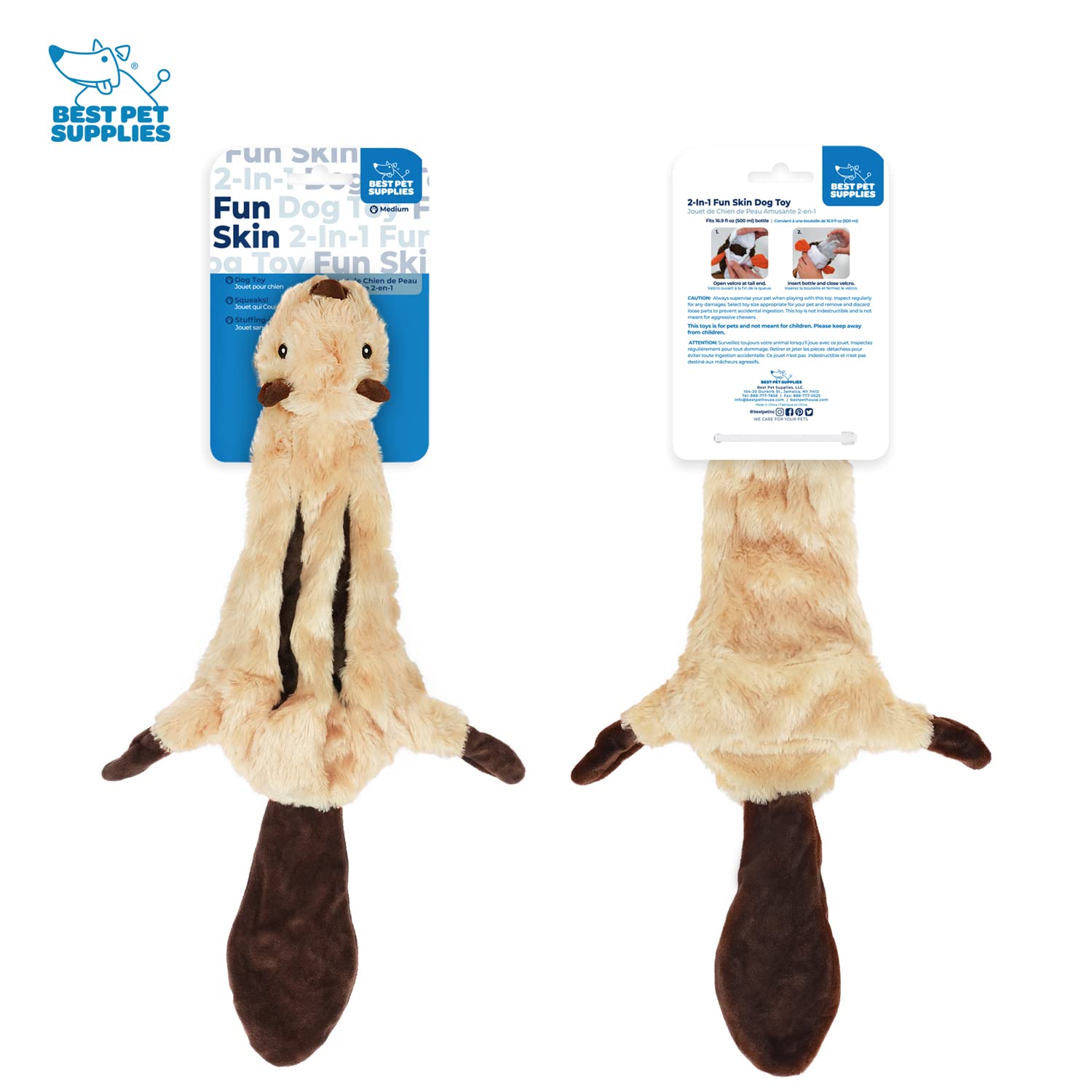 Foto 6 pulgar | Juguete Para Perros Best Pet Supplies 2 En 1, Ardilla Rellena Y Chirriante - Venta Internacional.
