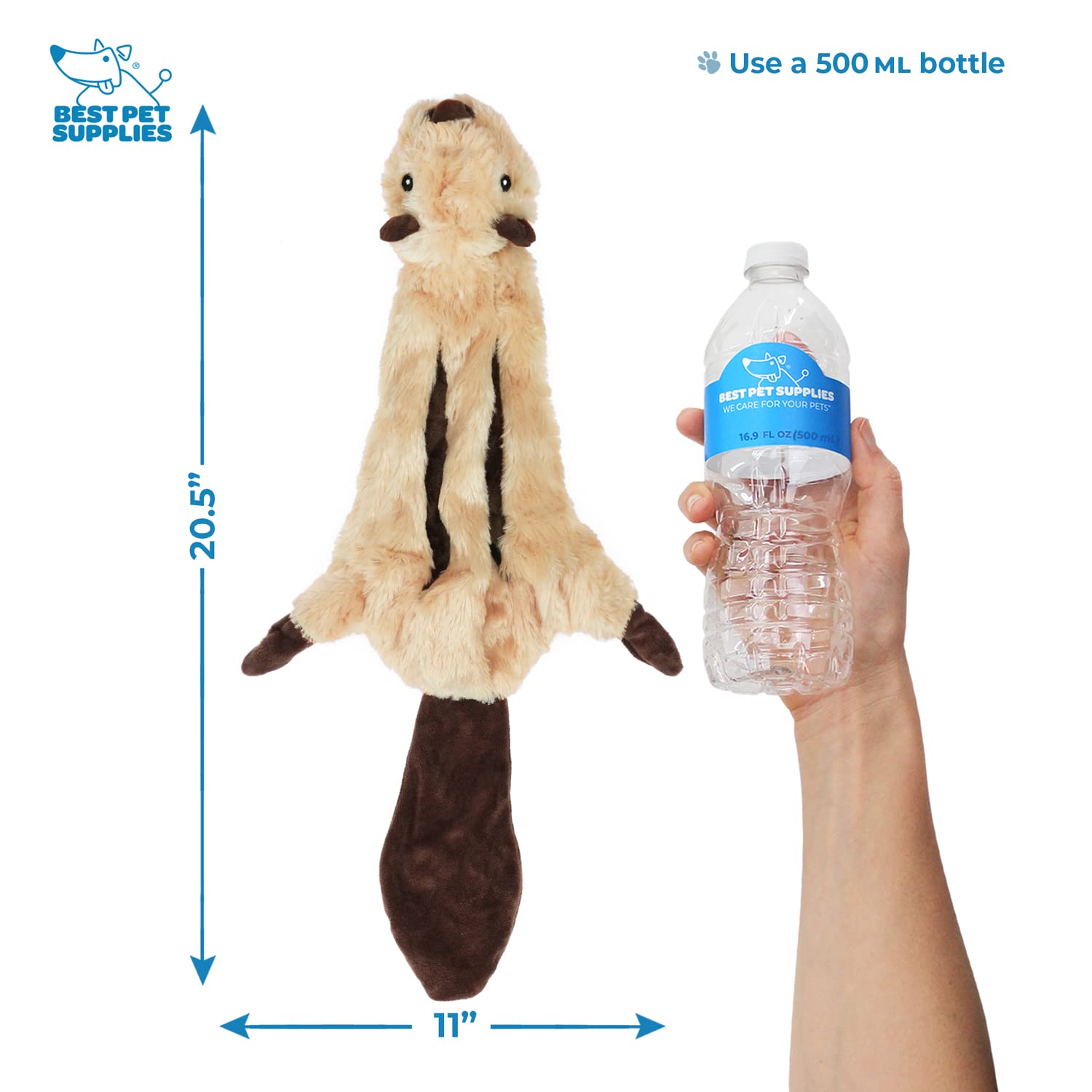 Foto 7 pulgar | Juguete Para Perros Best Pet Supplies 2 En 1, Ardilla Rellena Y Chirriante - Venta Internacional.