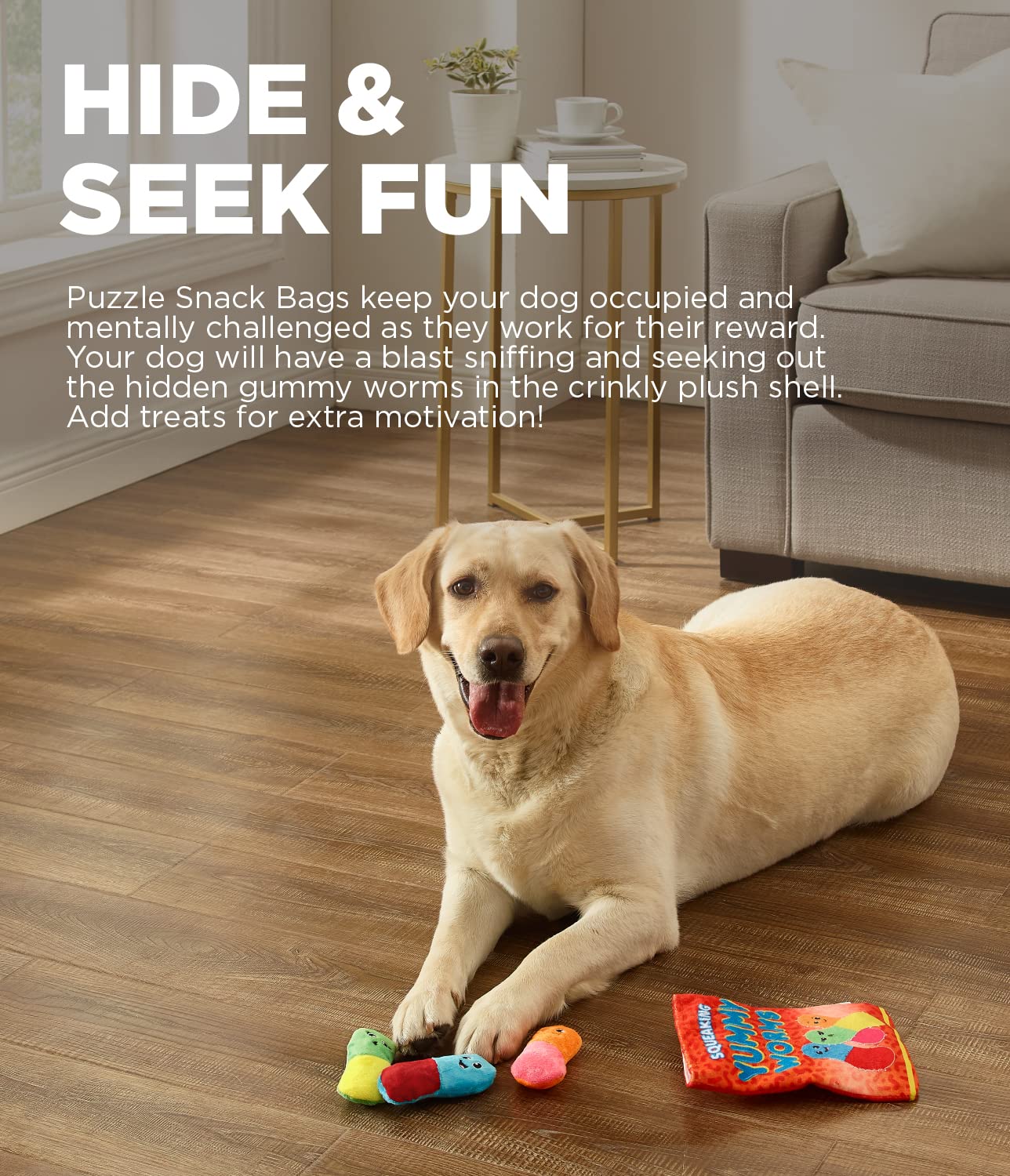 Foto 3 pulgar | Bolsa De Aperitivos Outward Hound Para Perros Yummy Worms Puzzle Squeaky - Venta Internacional.