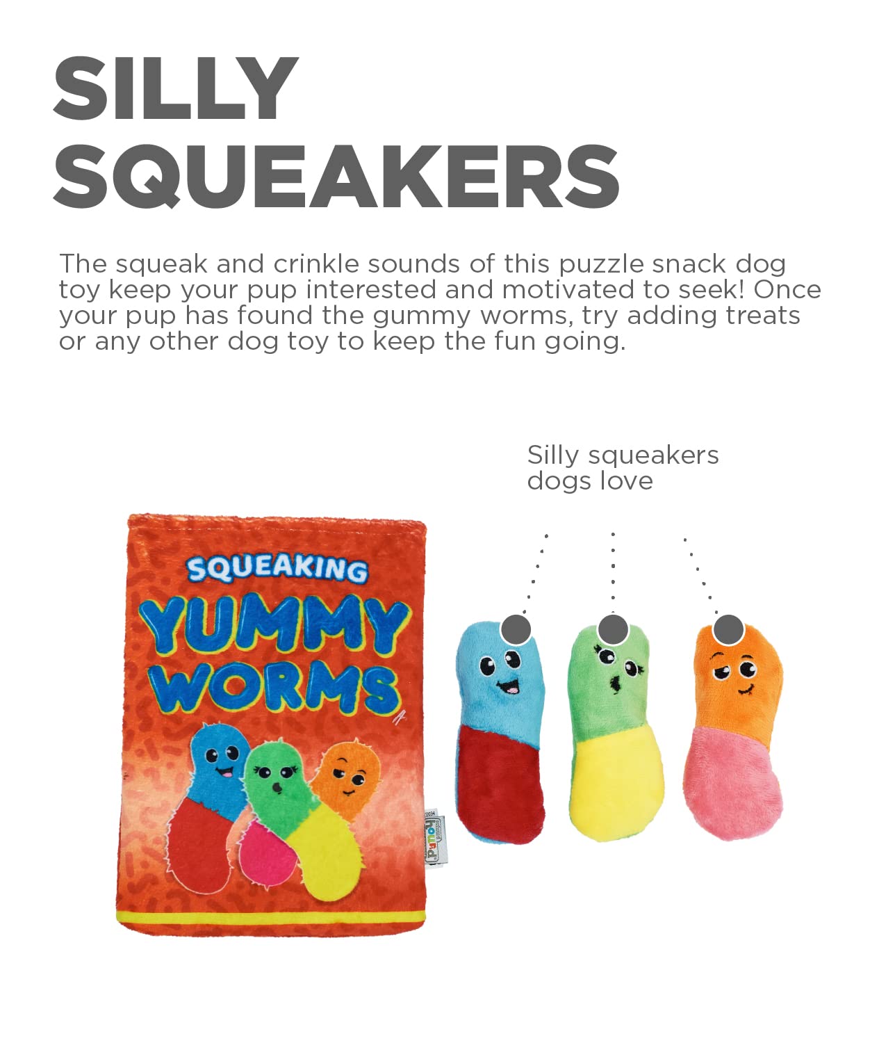 Foto 4 pulgar | Bolsa De Aperitivos Outward Hound Para Perros Yummy Worms Puzzle Squeaky - Venta Internacional.