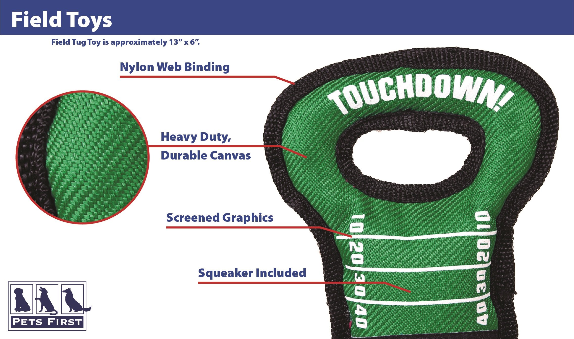 Foto 2 | Dog Toy Pets First Nfl Washington Commanders Football Field - Venta Internacional.