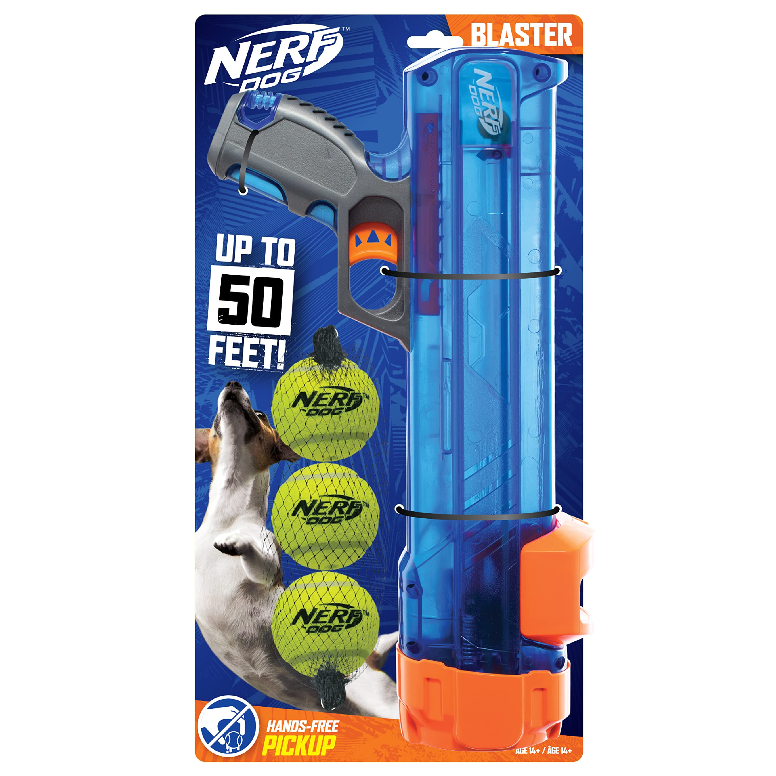 Foto 2 pulgar | Lanzador De Pelotas De Tenis Nerf Dog Compact Con 3 Pelotas Translúcidas - Venta Internacional.