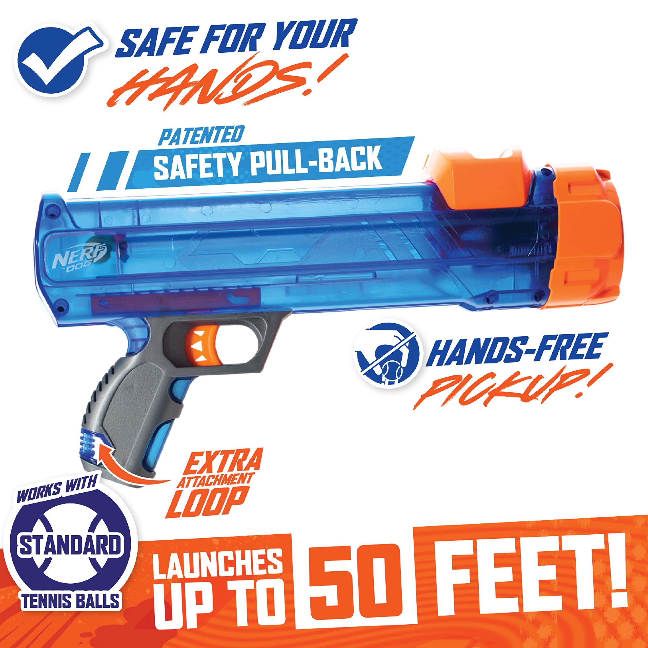 Foto 4 pulgar | Lanzador De Pelotas De Tenis Nerf Dog Compact Con 3 Pelotas Translúcidas - Venta Internacional.