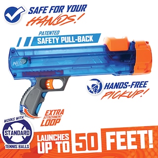 Foto 3 | Lanzador De Pelotas De Tenis Nerf Dog Compact Con 3 Pelotas Translúcidas - Venta Internacional.