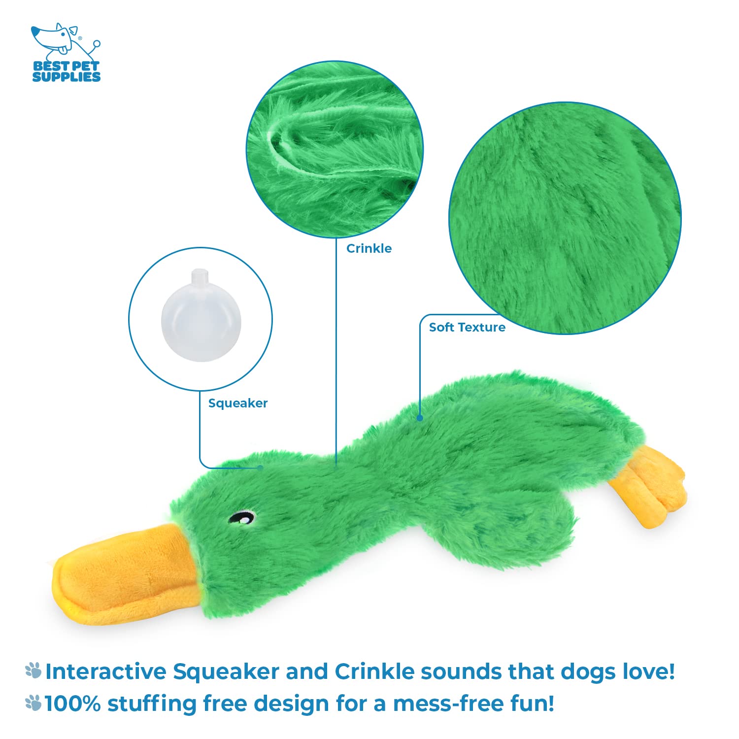 Foto 3 | Juguete Arrugado Para Perros, El Mejor Suministro Para Mascotas, Pato, Para Todas Las Razas - Venta Internacional.