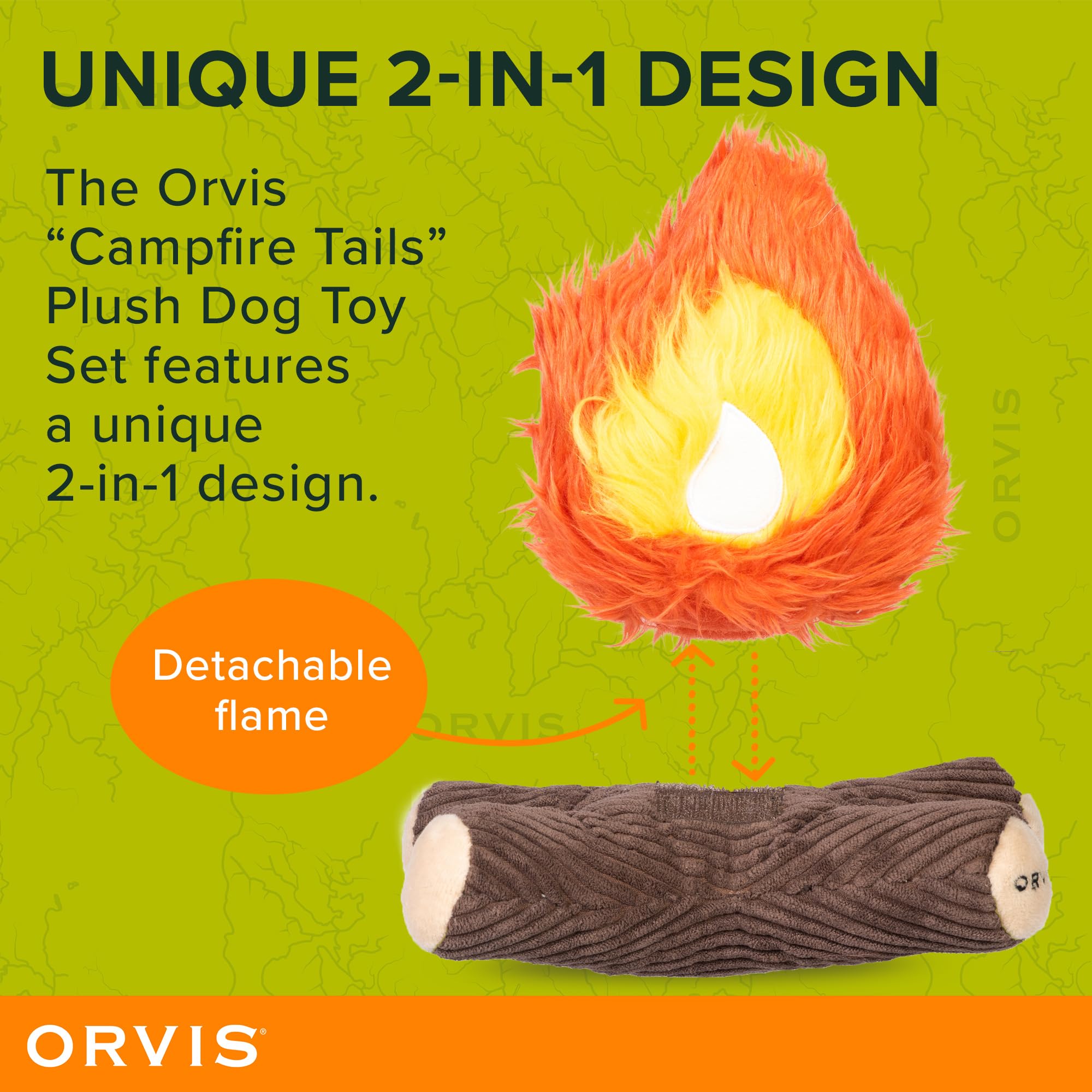 Foto 3 pulgar | Juego De Juguetes Para Perros Orvis Dog Campfire Tails 2 En 1 De Felpa, 2 Piezas - Venta Internacional.