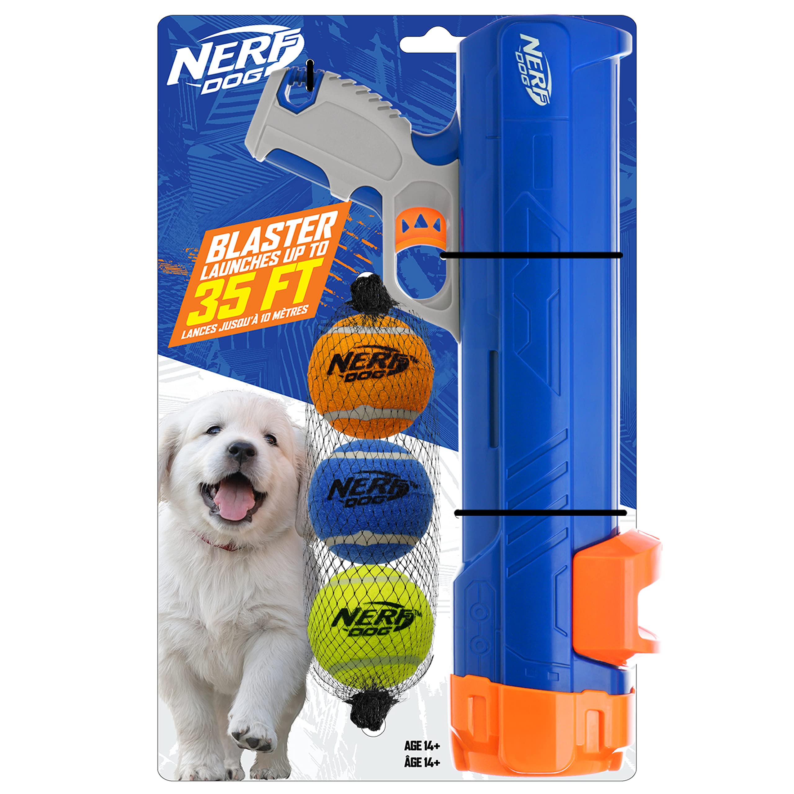 Foto 2 pulgar | Pelota De Tenis Tennis Blaster Nerf Dog De 30 Cm Con 3 Pelotas De Tenis En Miniatura - Venta Internacional.