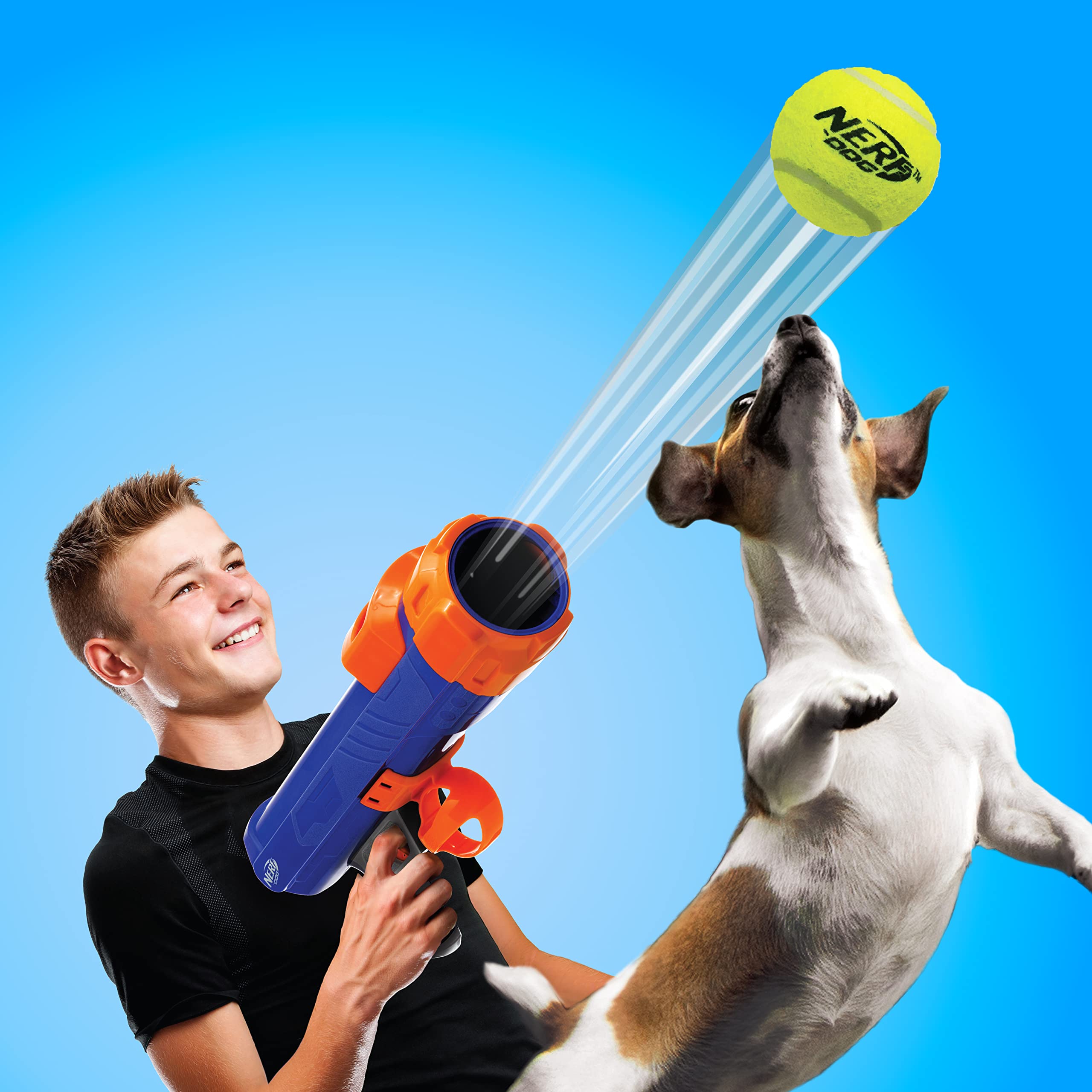 Foto 3 pulgar | Pelota De Tenis Tennis Blaster Nerf Dog De 30 Cm Con 3 Pelotas De Tenis En Miniatura - Venta Internacional.