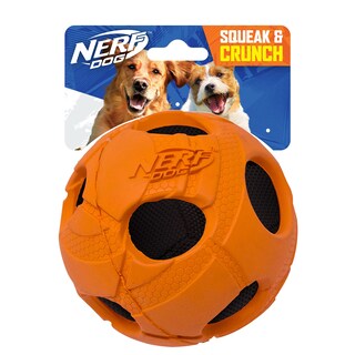 Foto 1 | Juguete Para Perros Nerf Bash Crunch Ball, Tamaño Grande, Naranja - Venta Internacional.