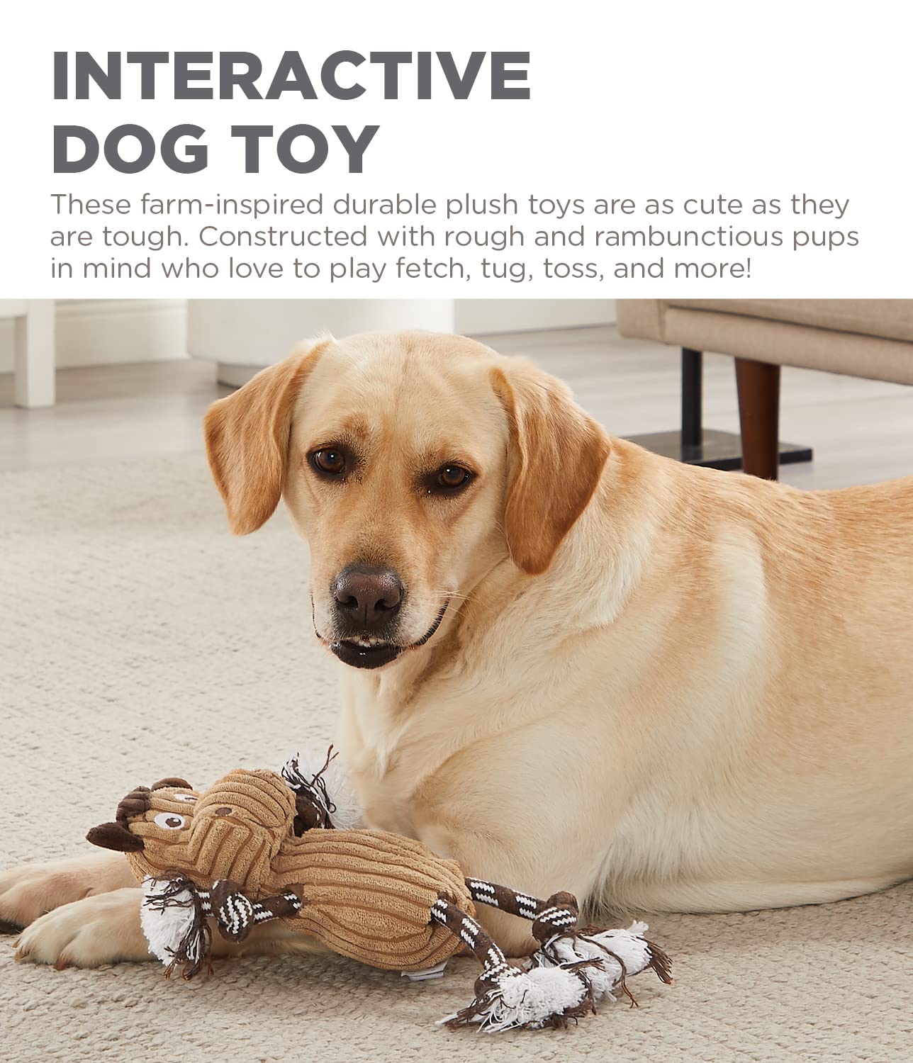 Foto 4 pulgar | Juguete Para Perros Outward Hound Charming Pet Ranch Roperz Horse Peluche - Venta Internacional.