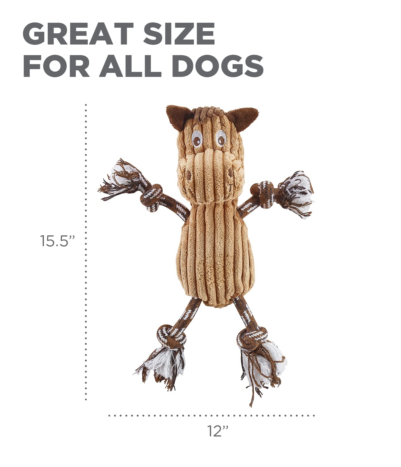 Foto 7 pulgar | Juguete Para Perros Outward Hound Charming Pet Ranch Roperz Horse Peluche - Venta Internacional.