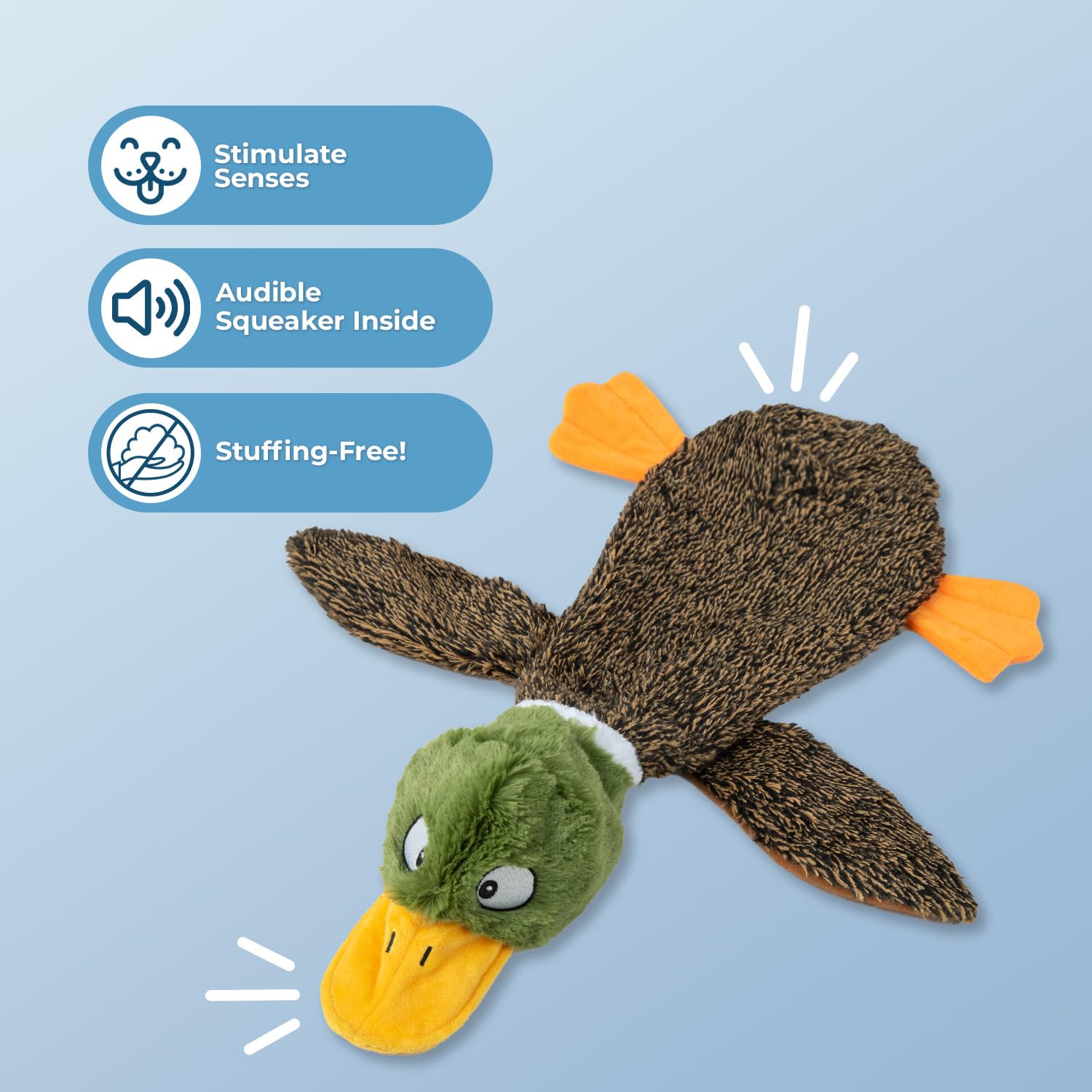 Foto 2 | Juguete Para Perros Best Pet Supplies 2 En 1, Sin Relleno, Con Forma De Pato Salvaje Chirriante - Venta Internacional.