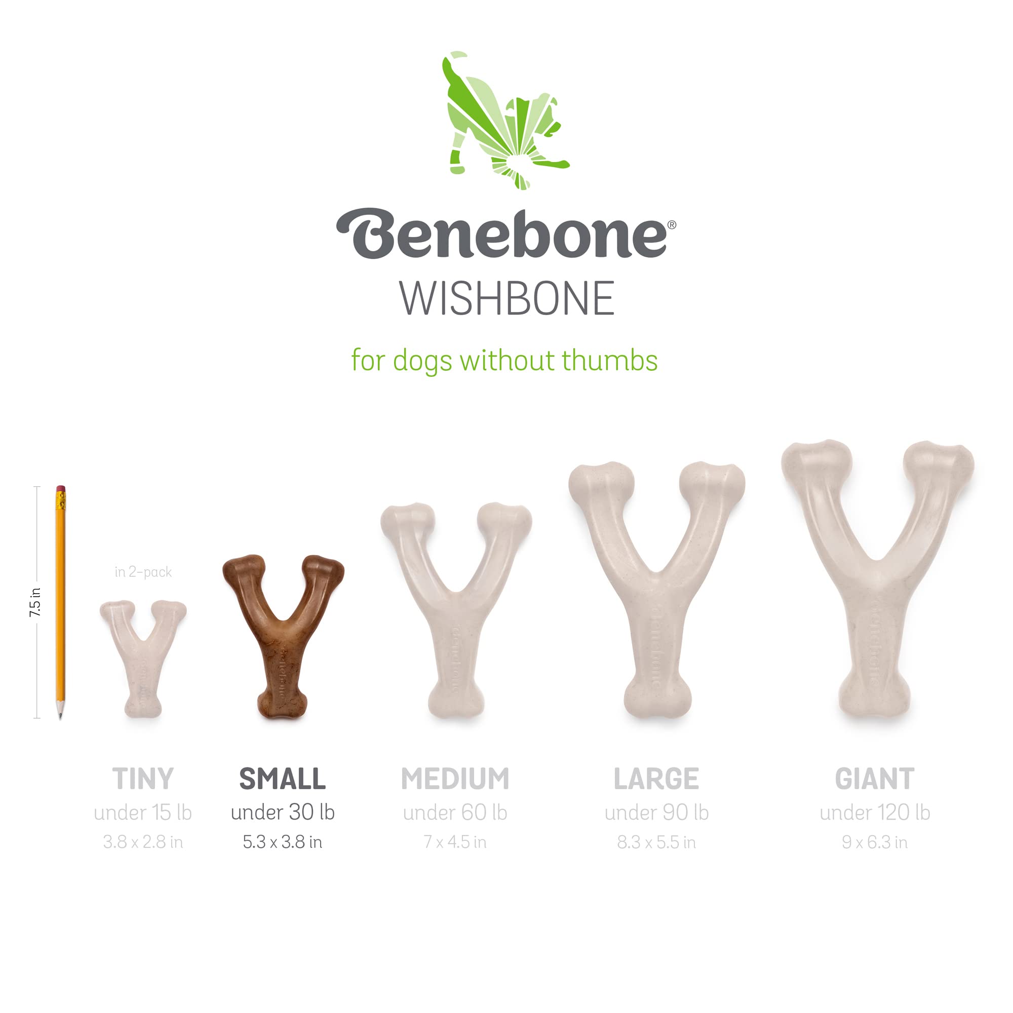 Foto 6 | Juguetes Masticables Para Perros Benebone Wishbone/dental Durable, 2 Unidades - Venta Internacional.