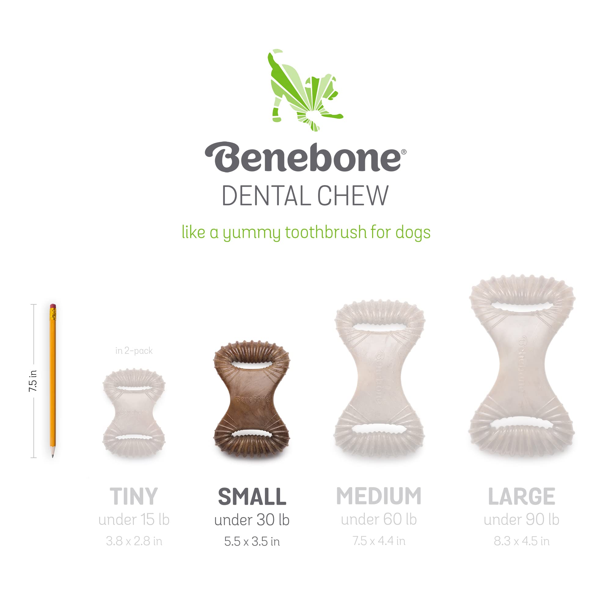Foto 8 pulgar | Juguetes Masticables Para Perros Benebone Wishbone/dental Durable, 2 Unidades - Venta Internacional.