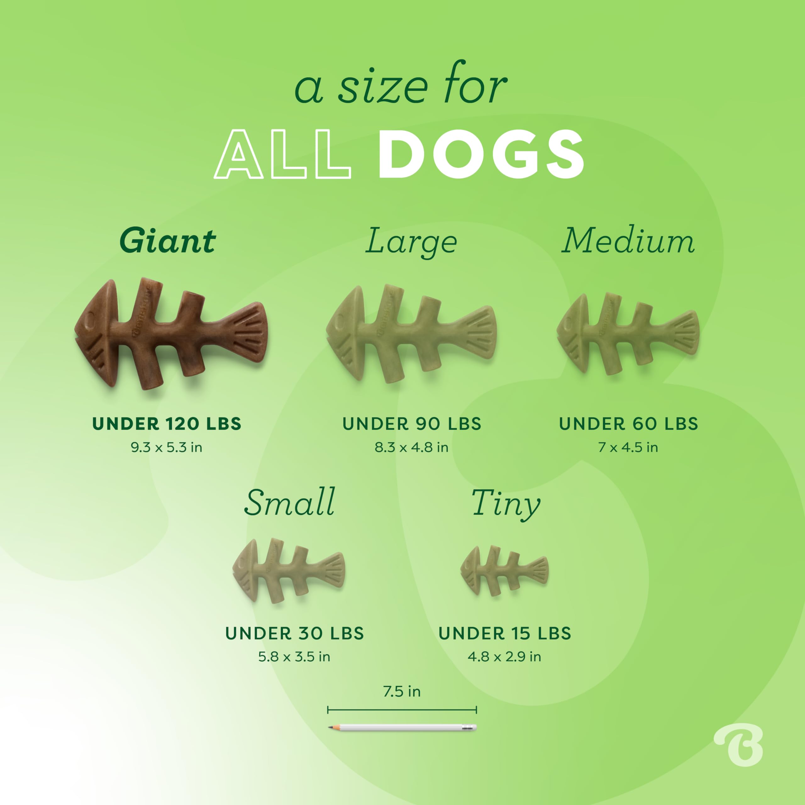 Foto 5 pulgar | Juguete Masticable Para Perros Benebone Fishbone, Duradero Para Masticadores Agresivos - Venta Internacional.