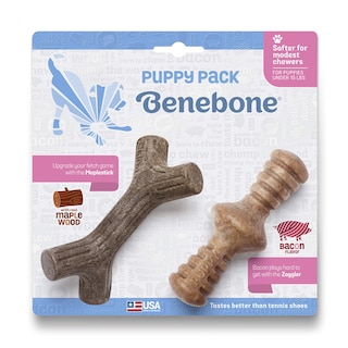 Foto 1 | Juguetes Masticables Para Perros Benebone Puppy, Paquete De 2 Unidades, Maplestick/zaggler - Venta Internacional.