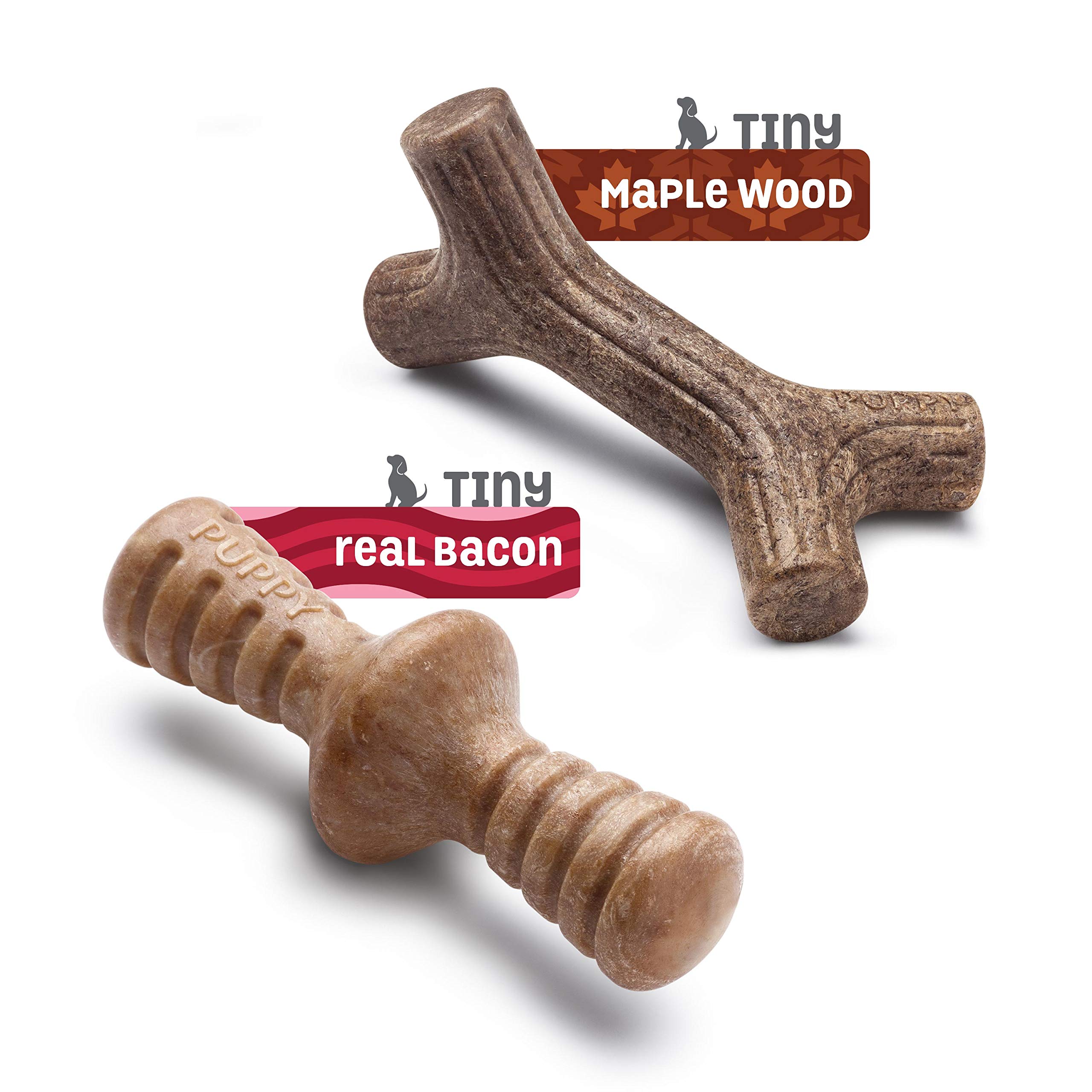 Foto 3 | Juguetes Masticables Para Perros Benebone Puppy, Paquete De 2 Unidades, Maplestick/zaggler - Venta Internacional.