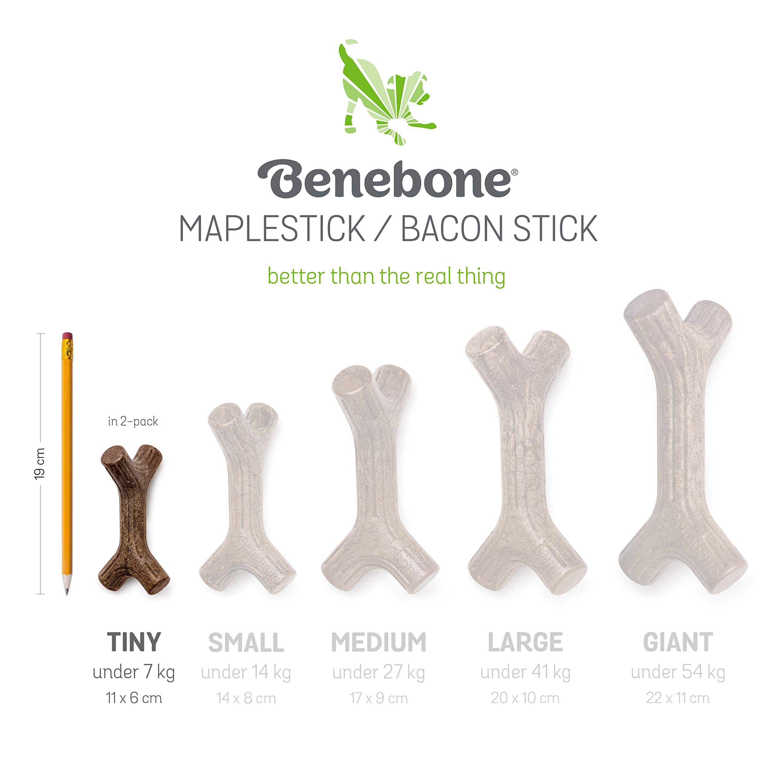 Foto 6 pulgar | Juguetes Masticables Para Perros Benebone Puppy, Paquete De 2 Unidades, Maplestick/zaggler - Venta Internacional.