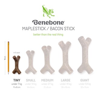 Foto 5 | Juguetes Masticables Para Perros Benebone Puppy, Paquete De 2 Unidades, Maplestick/zaggler - Venta Internacional.