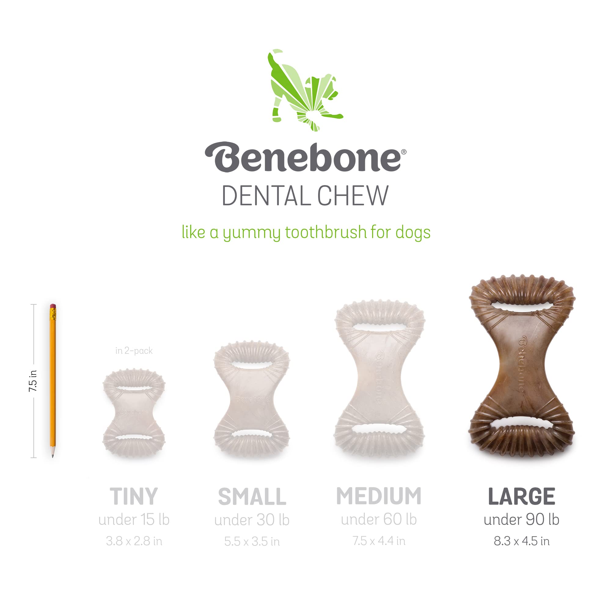 Foto 8 pulgar | Juguetes Masticables Para Perros Benebone Wishbone/dental, Duraderos, Paquete De 2 Unidades, Grandes - Venta Internac