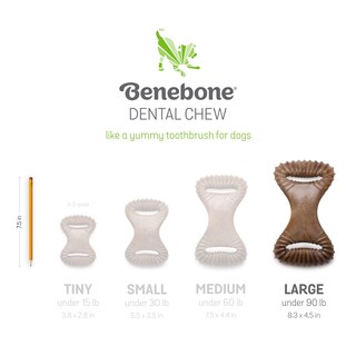 Foto 7 | Juguetes Masticables Para Perros Benebone Wishbone/dental, Duraderos, Paquete De 2 Unidades, Grandes - Venta Internac