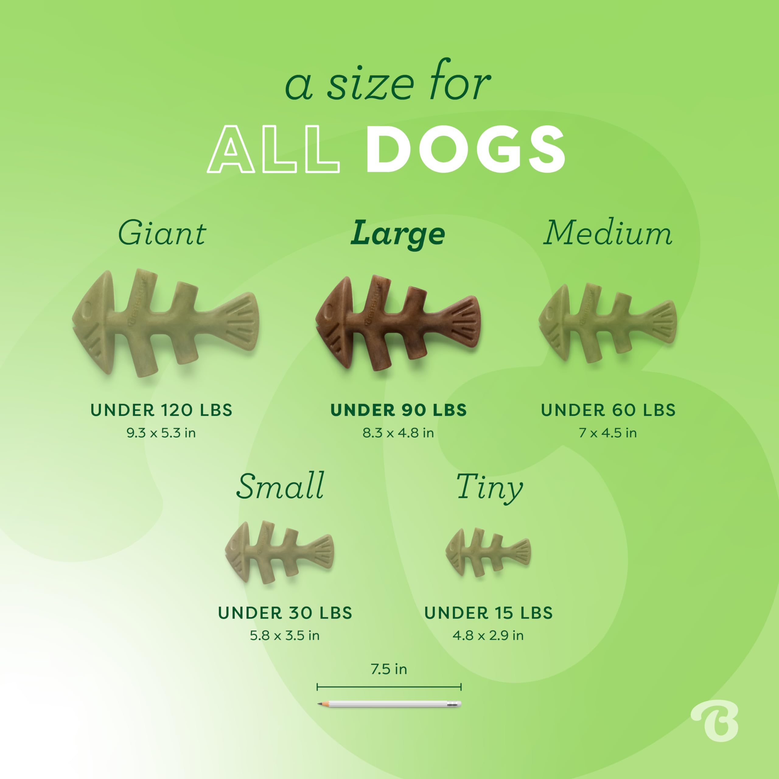 Foto 5 pulgar | Juguete Masticable Para Perros Benebone Fishbone, Duradero Para Masticadores Agresivos - Venta Internacional.