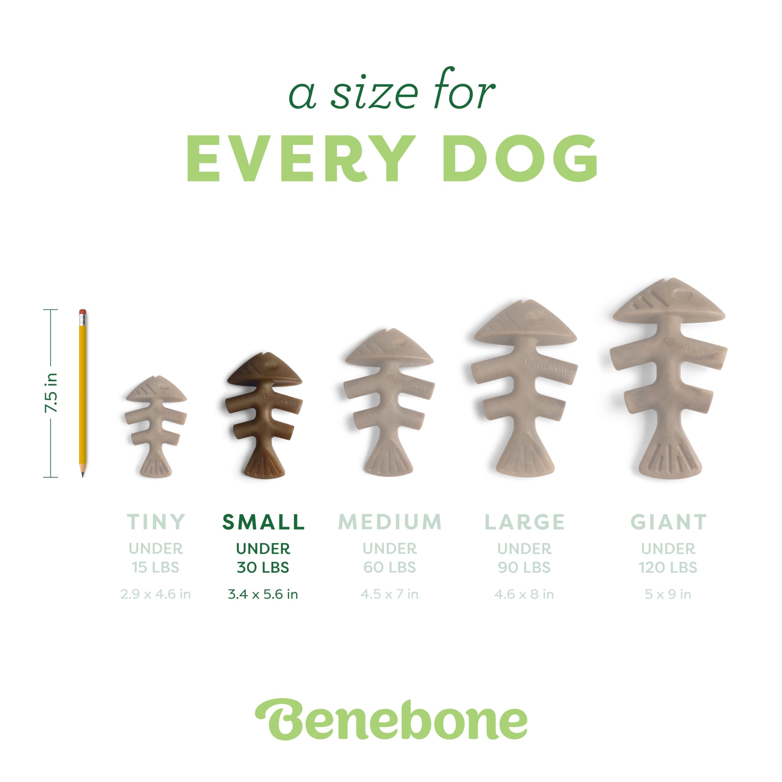 Foto 6 pulgar | Juguete Masticable Para Perros Benebone Fishbone, Duradero Para Masticadores Agresivos - Venta Internacional.